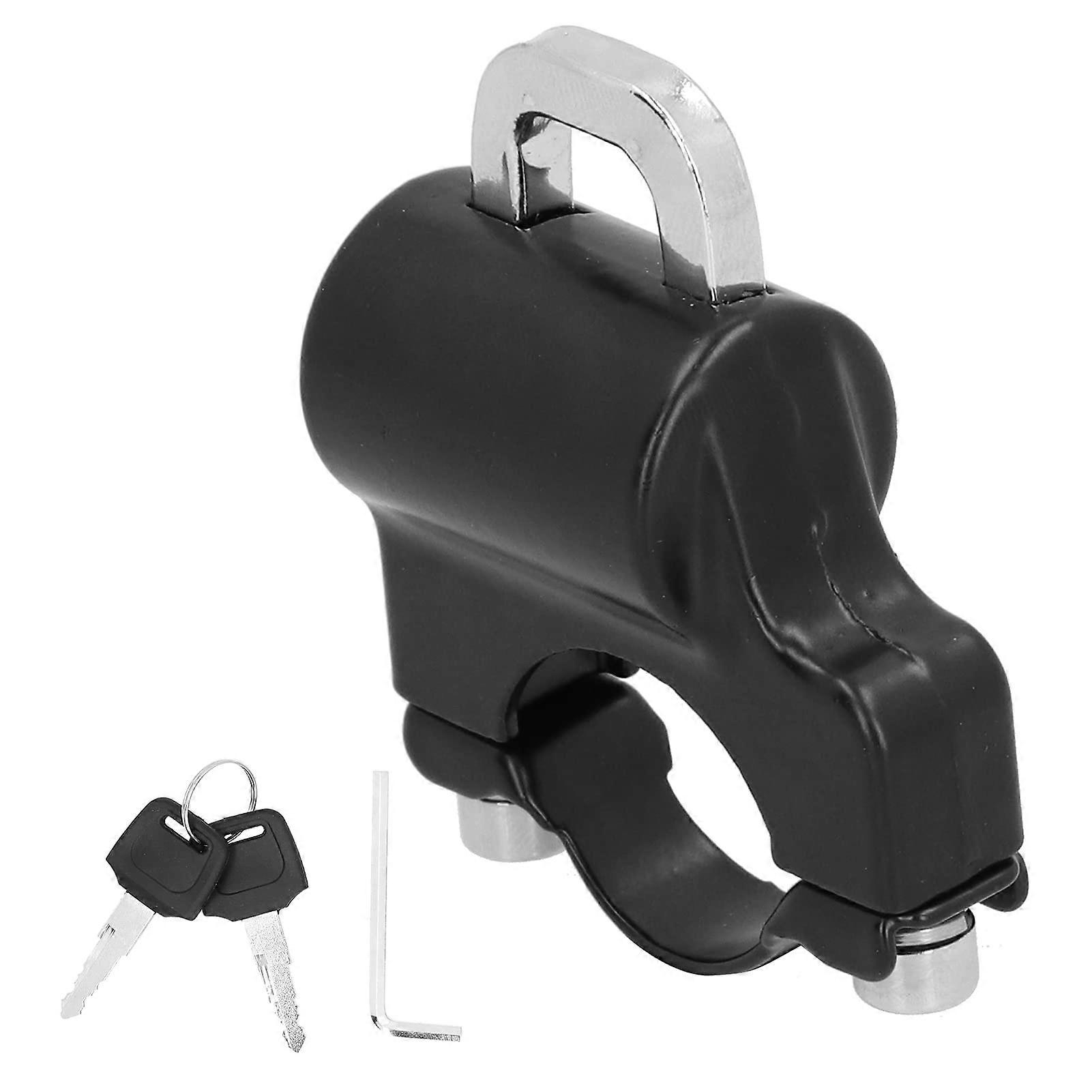 Motorcycle Helmet Lock Metal Padlock with 2 Keys for 0.9 to 1.1 Inch Universal Handlebar Security Accessory