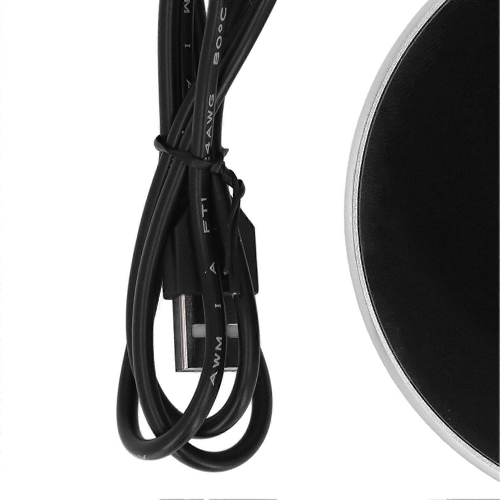 Coffee Mug Warmer 55°C Constant Temperature Space Saving Smart USB Candle Warmer for Home Office Travelling Silver