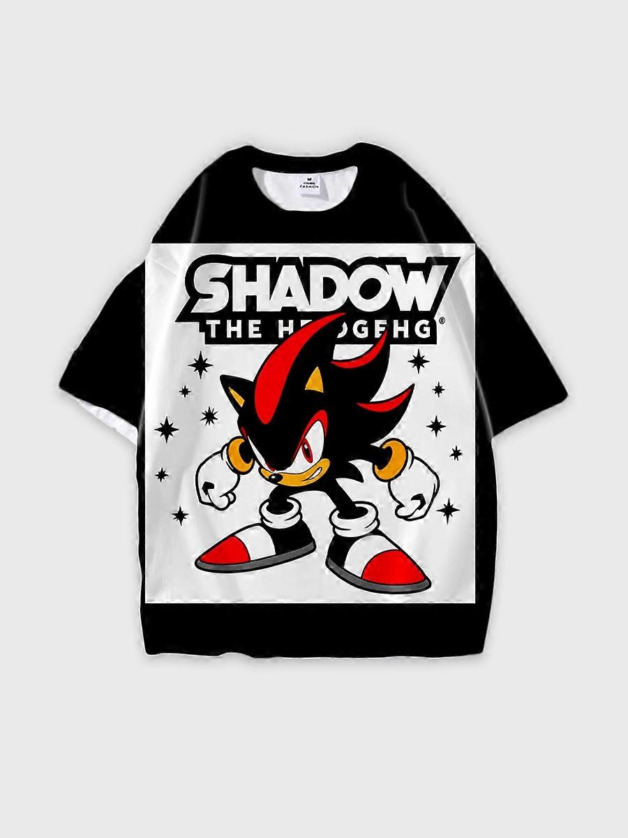 T-shirt round neck Pattern loose short sleeve P2758