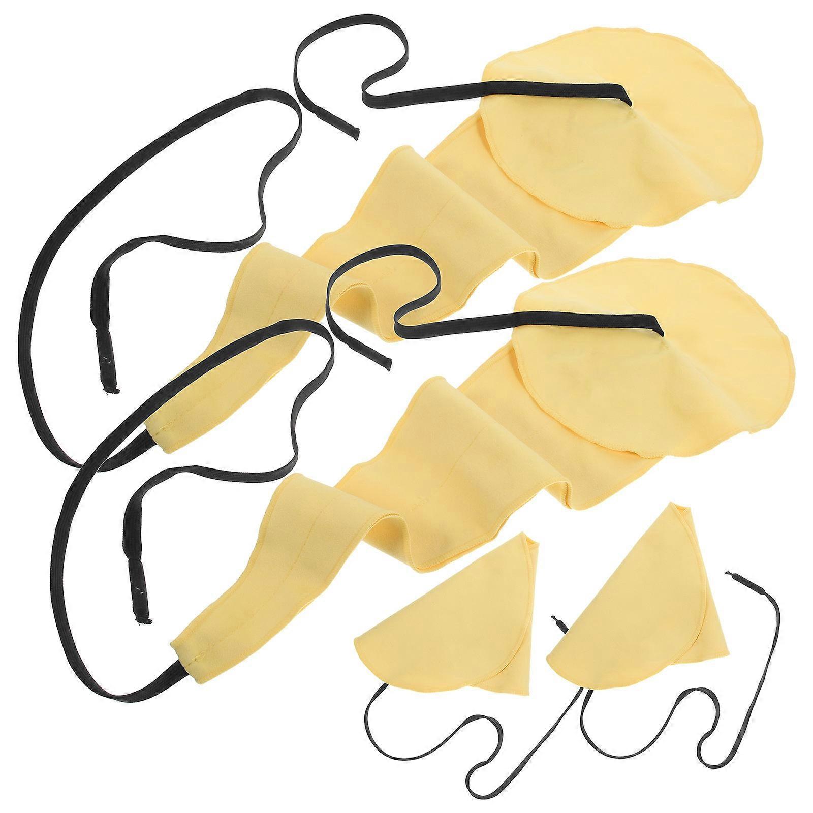 Wind Instrument Cleaning Kits 4Pcs Saxophone Cleaning Kit Daily Use Yellow Cloth Durable Professional Fiber Swab