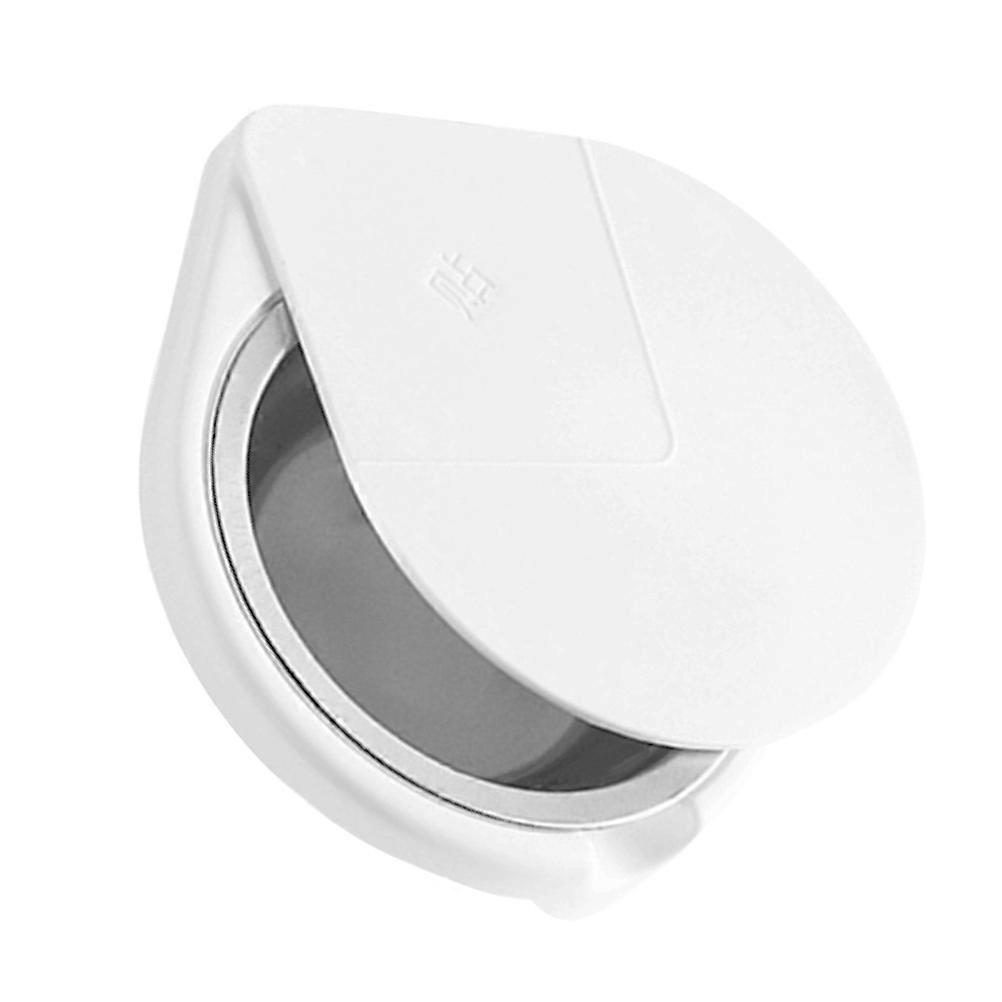 Stainless Steel Hidden Ashtray with Cover for Home Office Desk White ABS and Steel Durable Rotatable Design 7.87x4.72x1.57 Inches