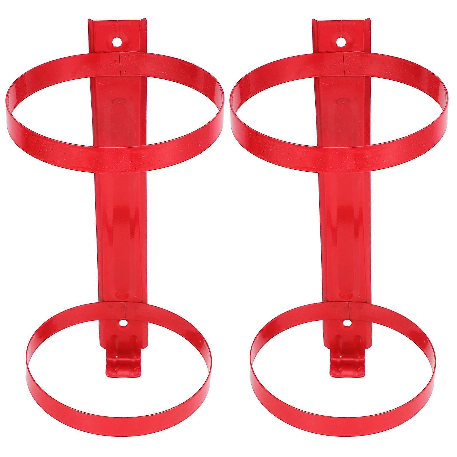 Fire Extinguisher Wall Mounting Bracket with Double Rings for 2kg Size Steel 2pcs