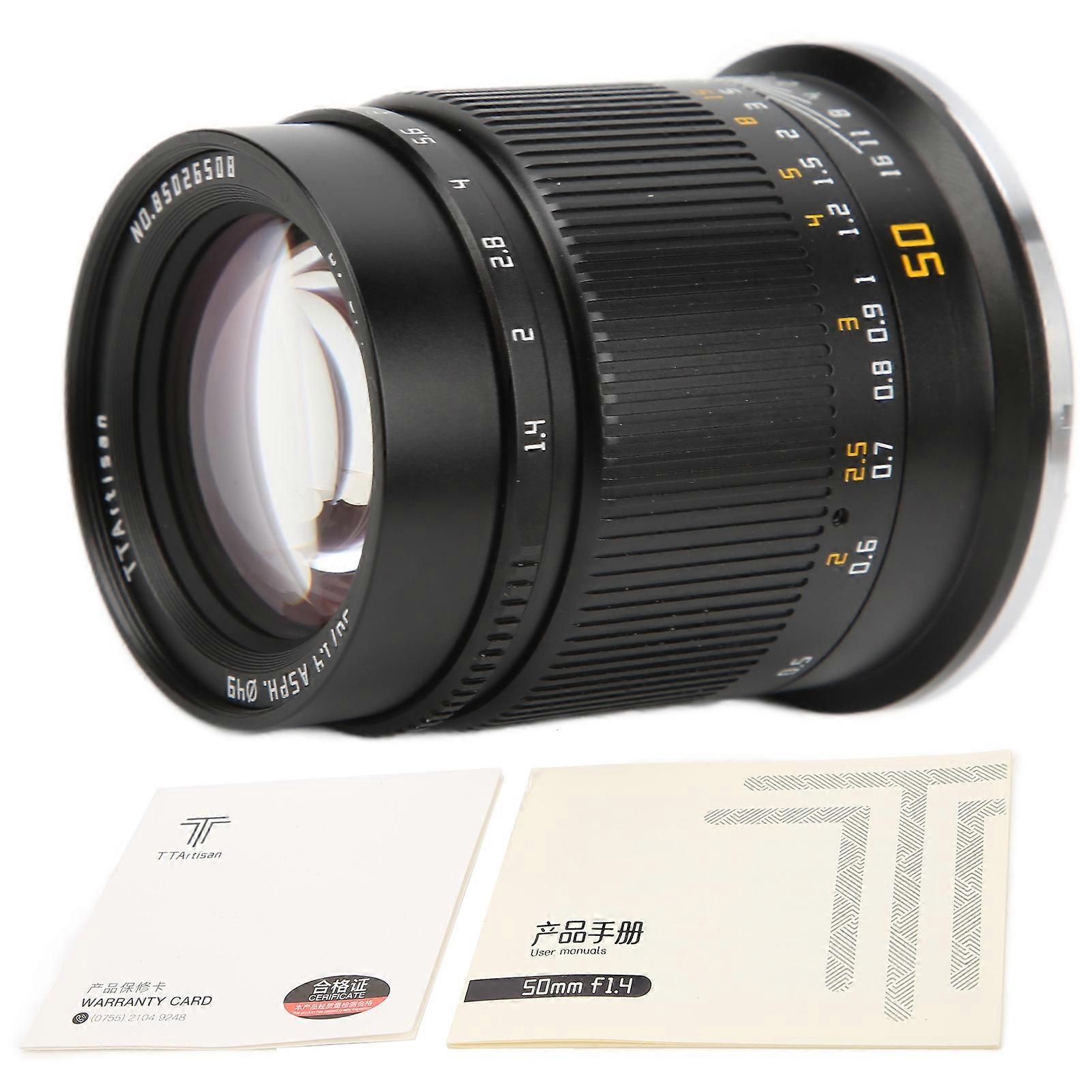 TTArtisan 50mm F1.4 Z Mount Appareil photo Objectif ASPH Grande Ouverture Plein Cadre Objectif Fixe pour Nikon Série Z5