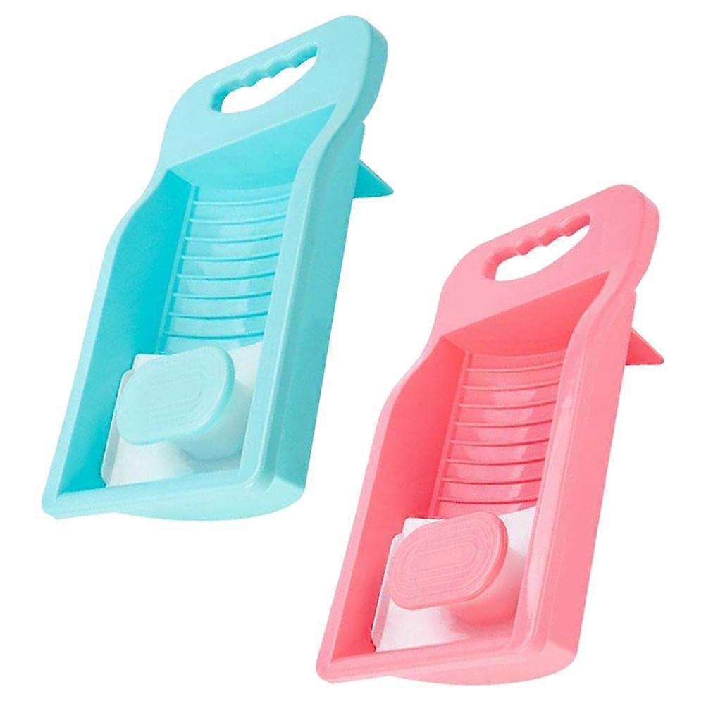 Clothes Cleaning Tools Rectangular Blue PP Material Durable Practical Housework Tool Home Use 2Set