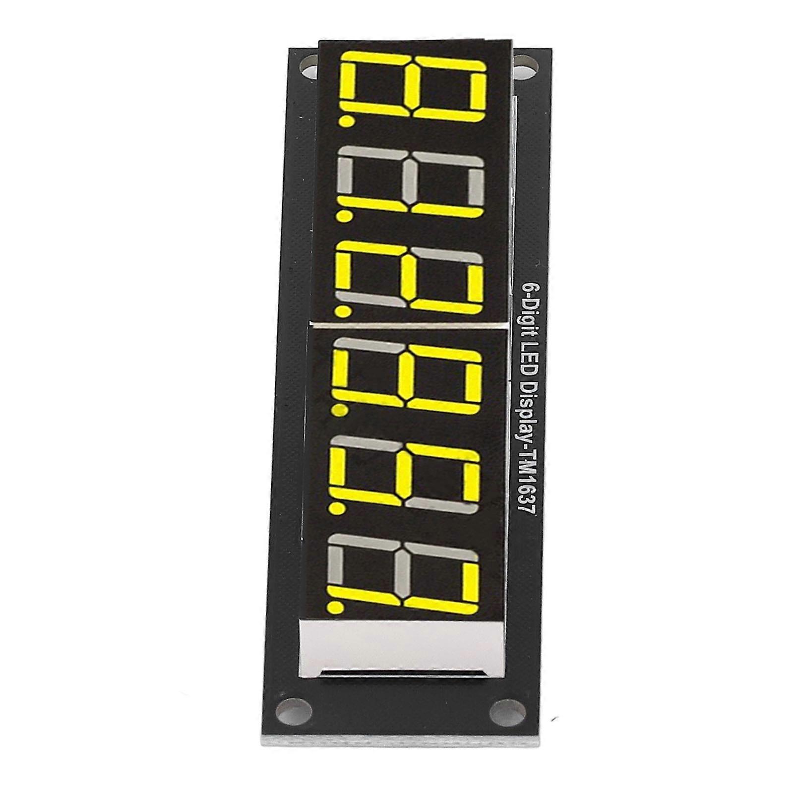 Digital Display Module 0.56in 6 Digit 7 Segment TM1637 Display Tube with Yellow Light 