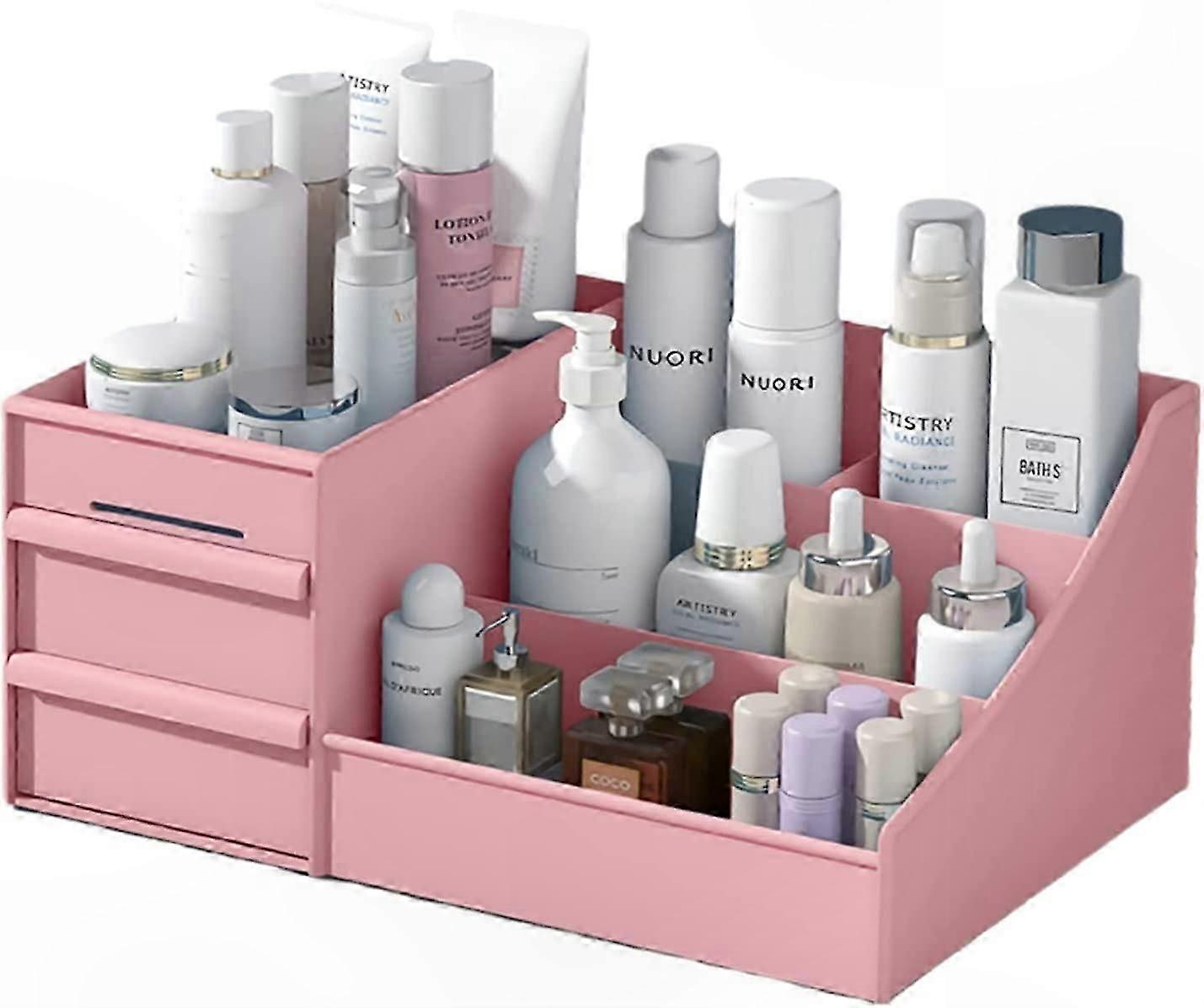 Elegant Cosmetic Organizer with Drawers for Vanity, Dressing Table, or Bathroom Counter Storage Solution