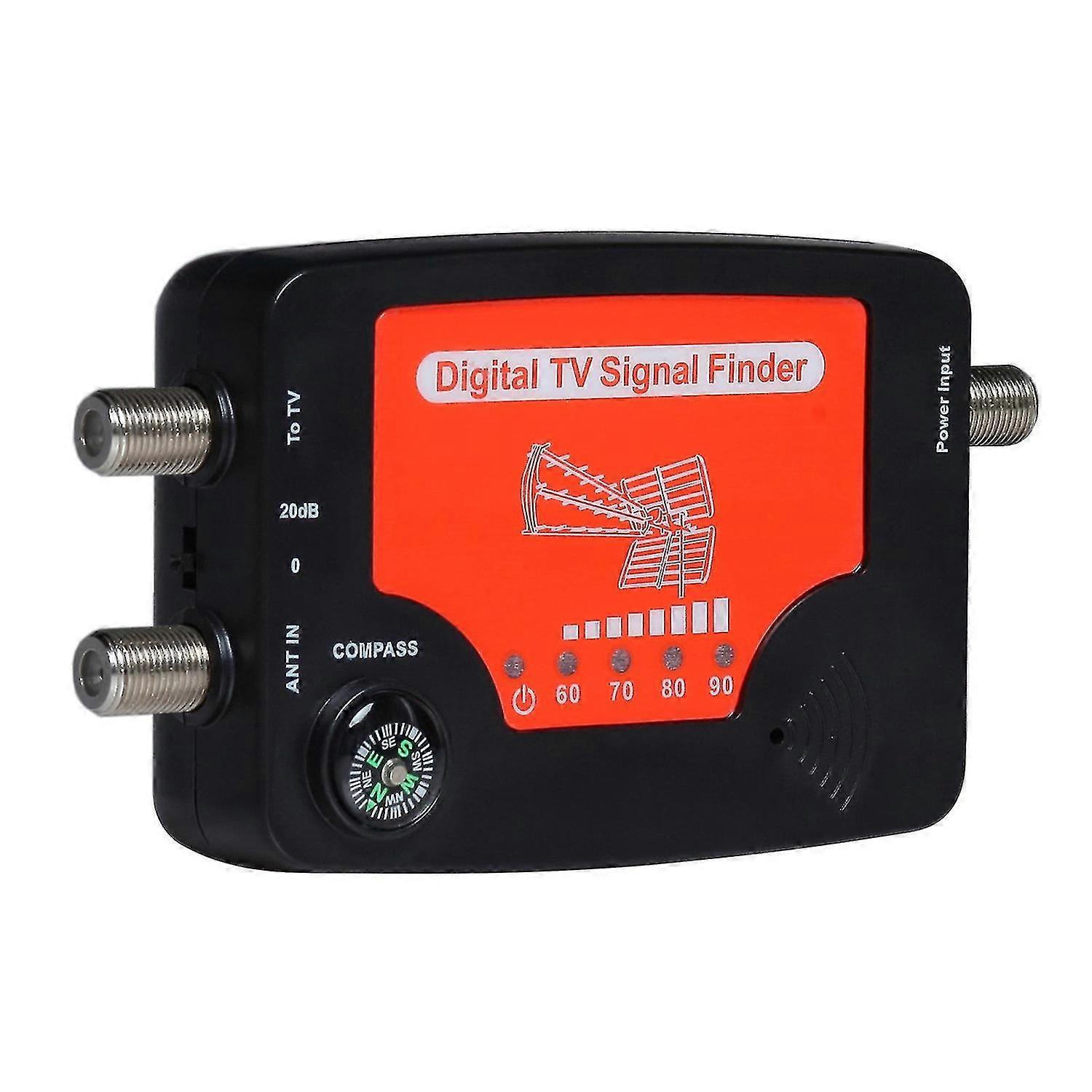 TV Signal Finder LED Display Portable TV Antenna Signal Strength Finder Meter Signal Finding Meter w