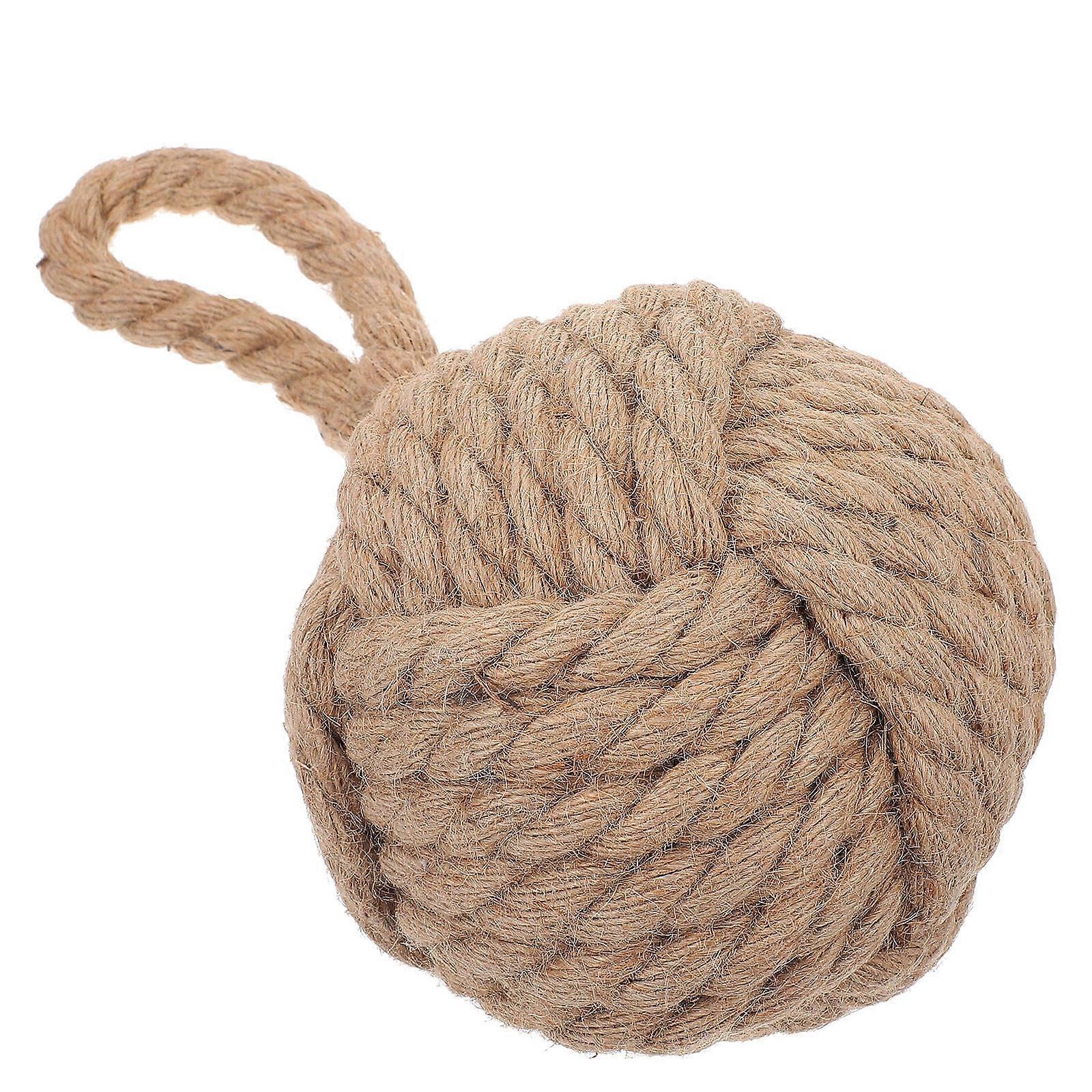 Boule Arrêt de Porte Réutilisable Butées de Porte Kaki Coton Lin Anti-collision Butée de Porte Chambre 1Pc