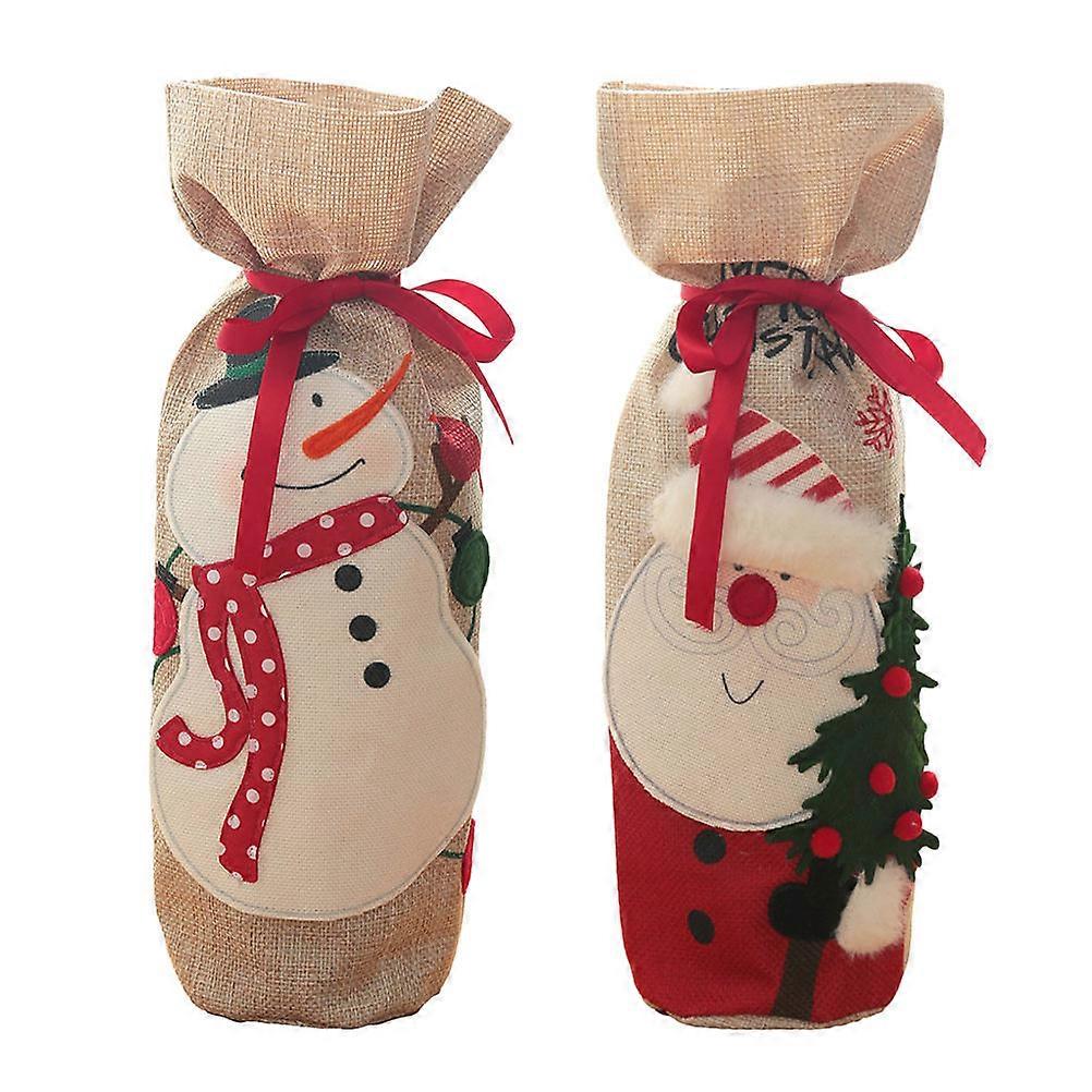 ホリデーギャザリングカバー2Pcs頑丈なカラークリスマスオーナメント飲料容器家族や友人用