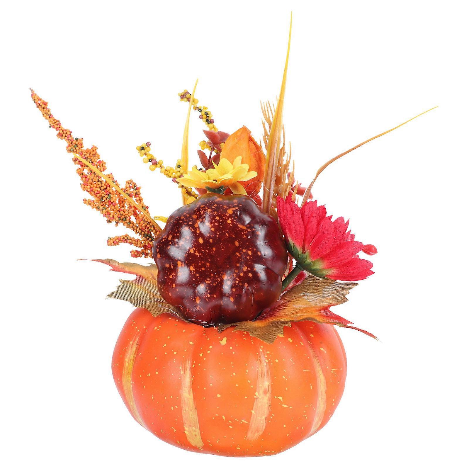 Thanksgiving Day Pumpkin Figurine 1PC Cozy Thanksgiving Decor Hotel Decor 20x10x10cm Perfect Photo Prop