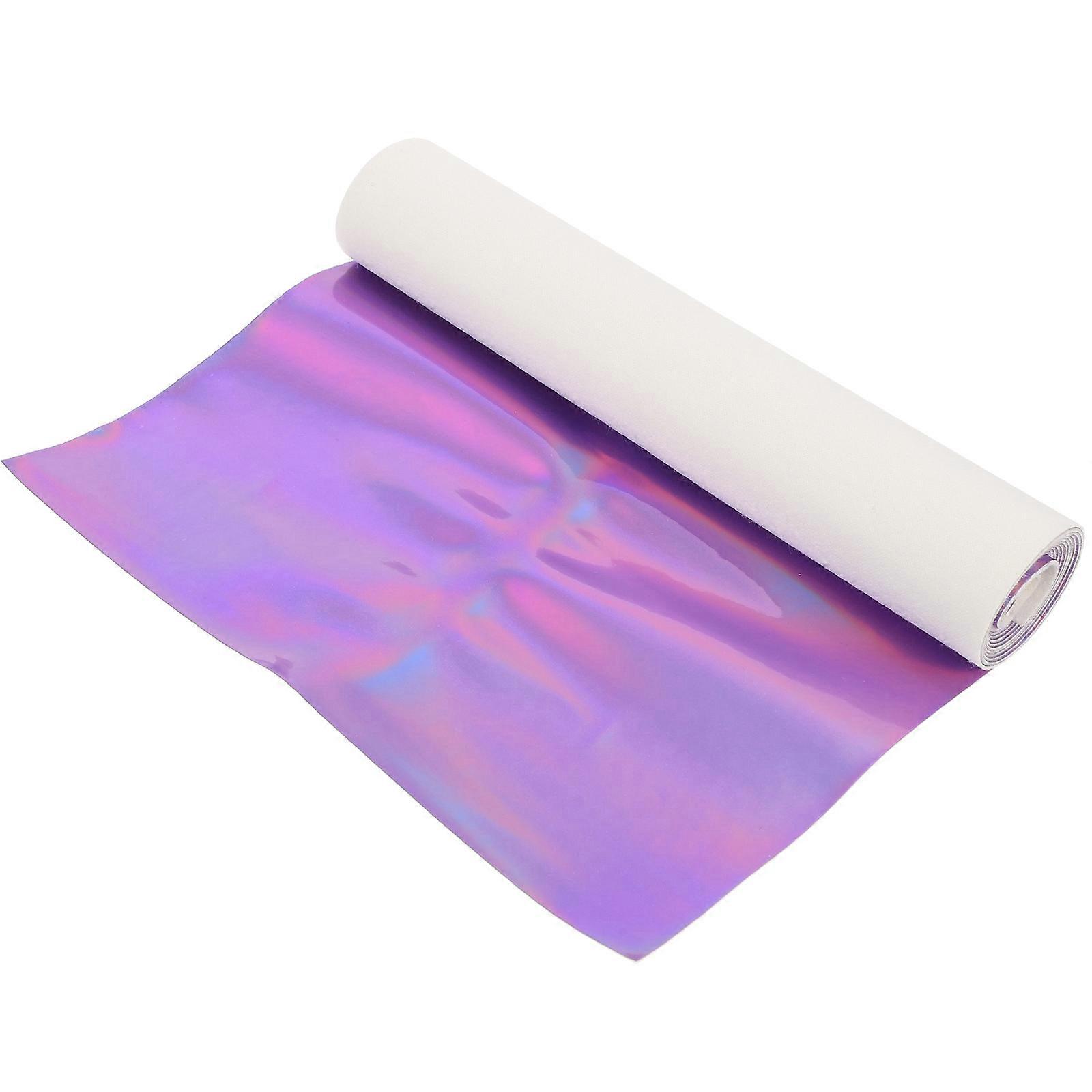 Iridescent PU Glitter Sheet Fabric for DIY Craft Fabric Single Piece Purple