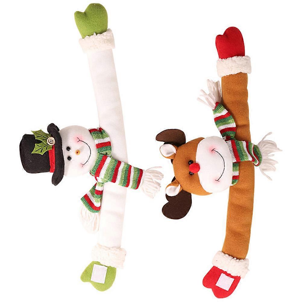 Snowman Curtain Tiebacks For Christmas Decorations Assorted Color Fabric Holds Curtains 2Pcs