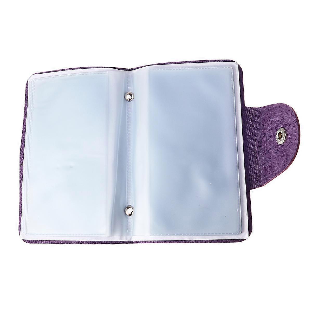 Nail Art Stencil Folder 1Pack Purple Rectangular Manicure Stamp Stencil Pouch Designed For Nail