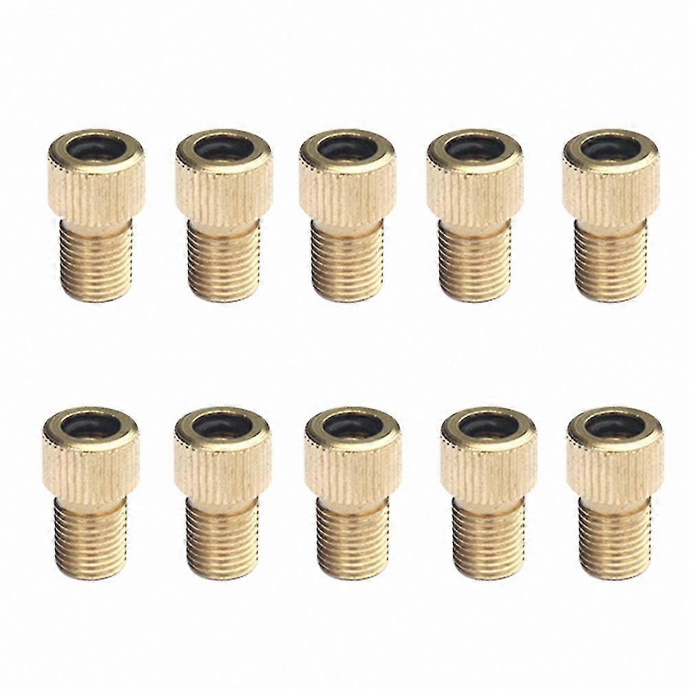10-Pack Valve Adapter for Bike Pumps: Presta to Schrader Conversion-Compatible with Bicycle Tubes and Cycles