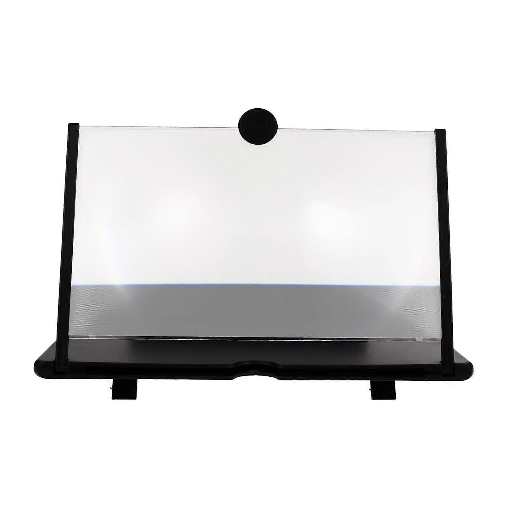 Mobile Phone Screen Amplifier Creative Phone Stand with Magnifying Glass Black for Videos Robust Design
