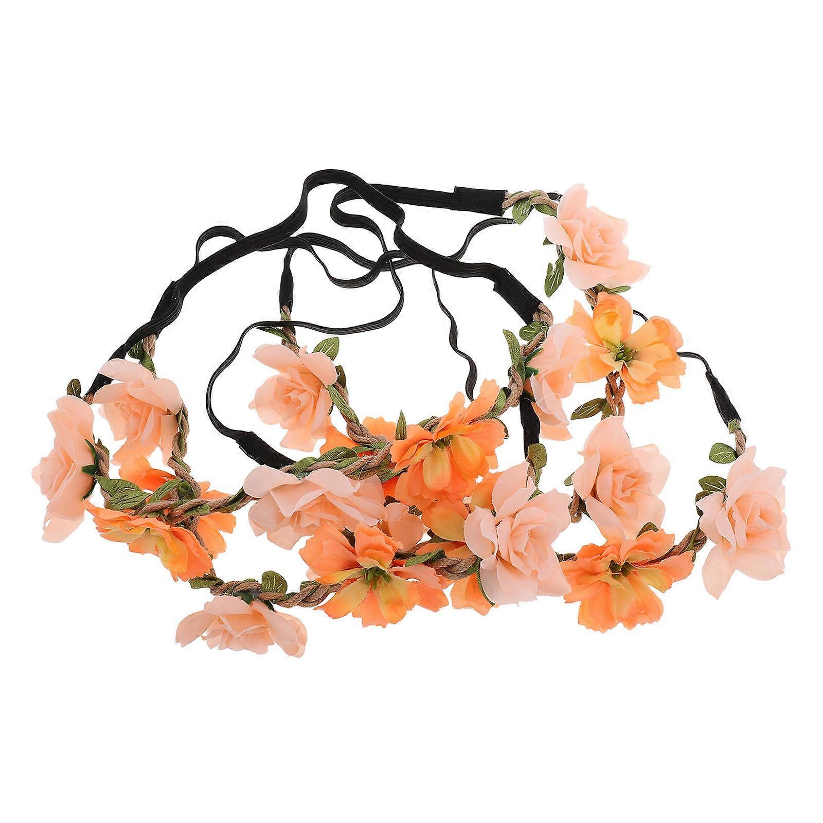 Elegant Orange Gauze Flower Hair Accessories for Women and Girls Elegant Design for Decoration Lightweight Comfortable