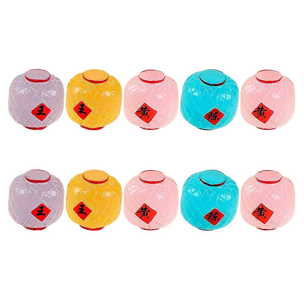Mini lanterna luminosa estatueta decoração de mesa cores misturadas 2.50x2.50x2.50cm design clássico colecionadores 10 conjunto