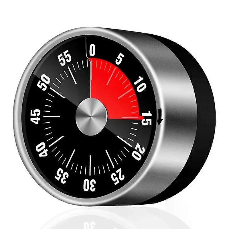 Stainless Steel Visual Mechanical Timer Clock Kitchen Timer 60-Minute Kitchen Timer Alarm With Loud Magnetic Clock Alarm