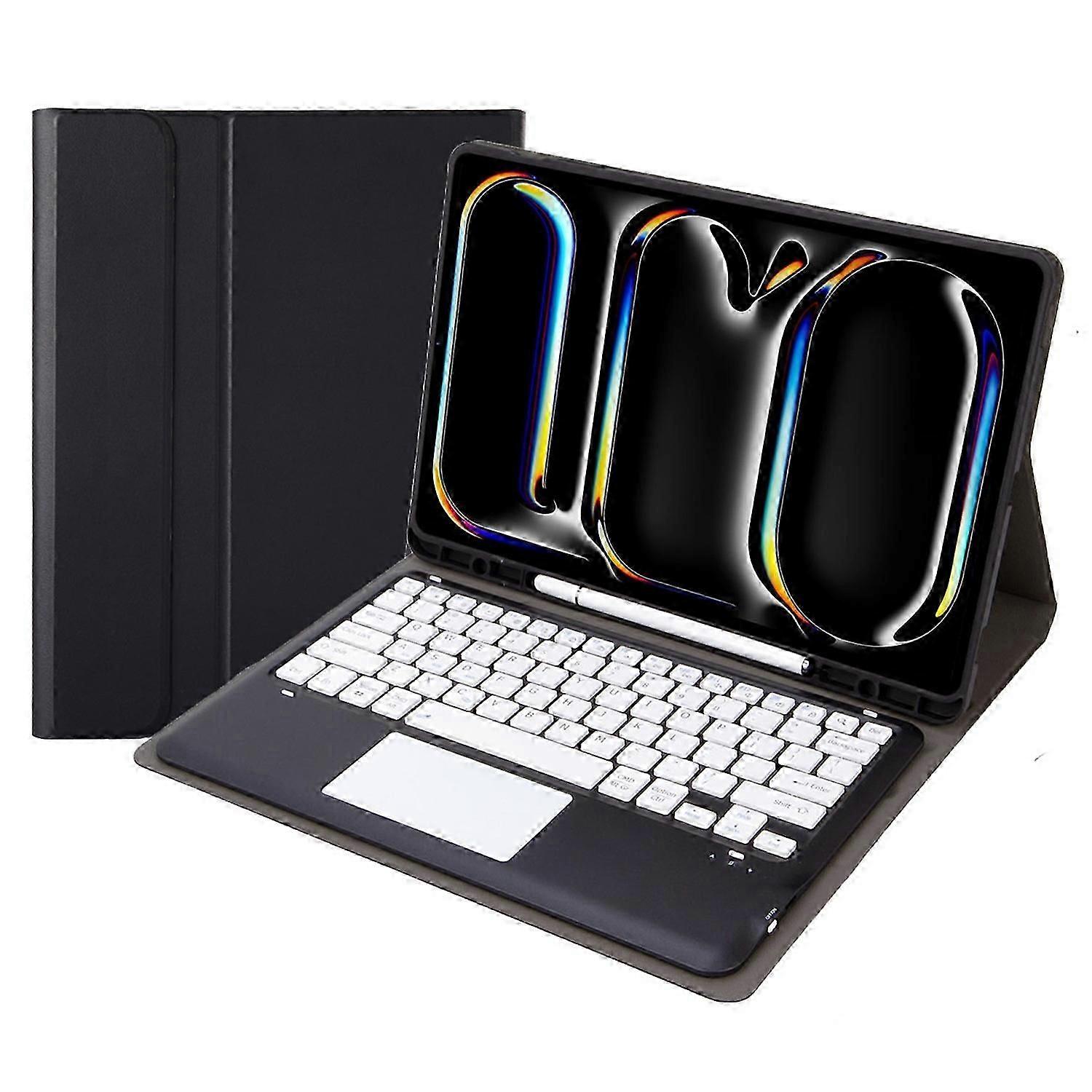 A14B-A For iPad Pro 13 (2024) Detachable Leather Tablet Case with Bluetooth Keyboard,Pen Slot