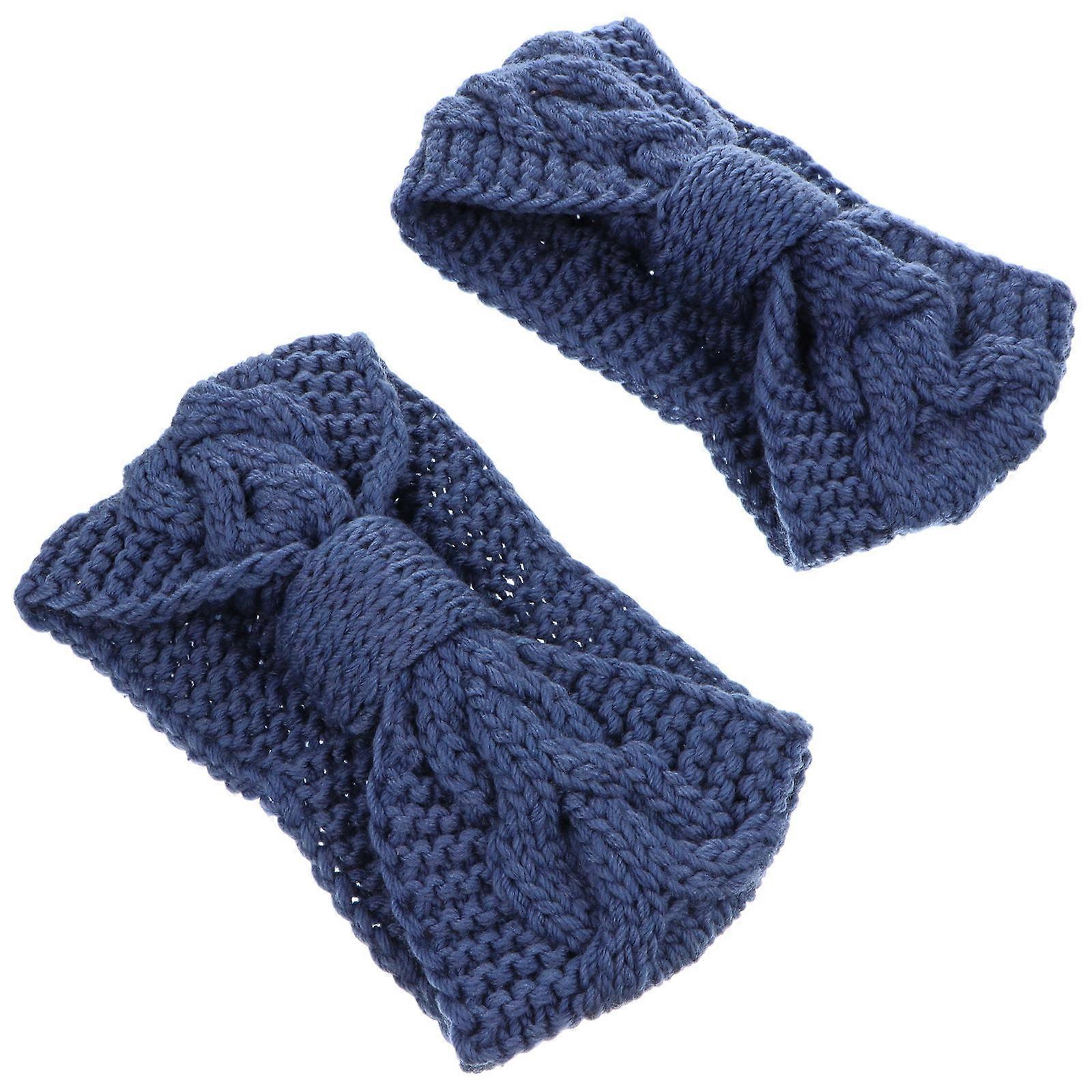 Here's a refined and professional product description based on your input:
**2PCS Winter Headband Elastic Knitted Thermal Hair Accessory with