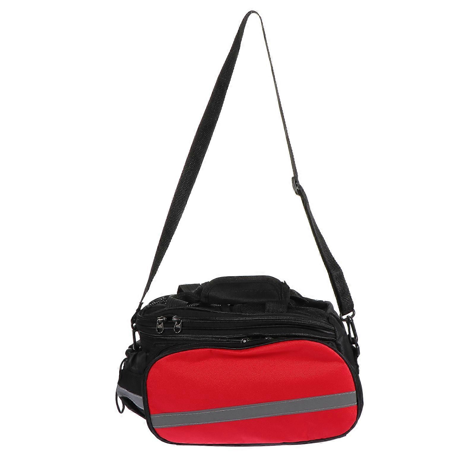 Bike Cargo Bag Rear Rack Storage For Cycling Red Color 28X32CM 1Pcs