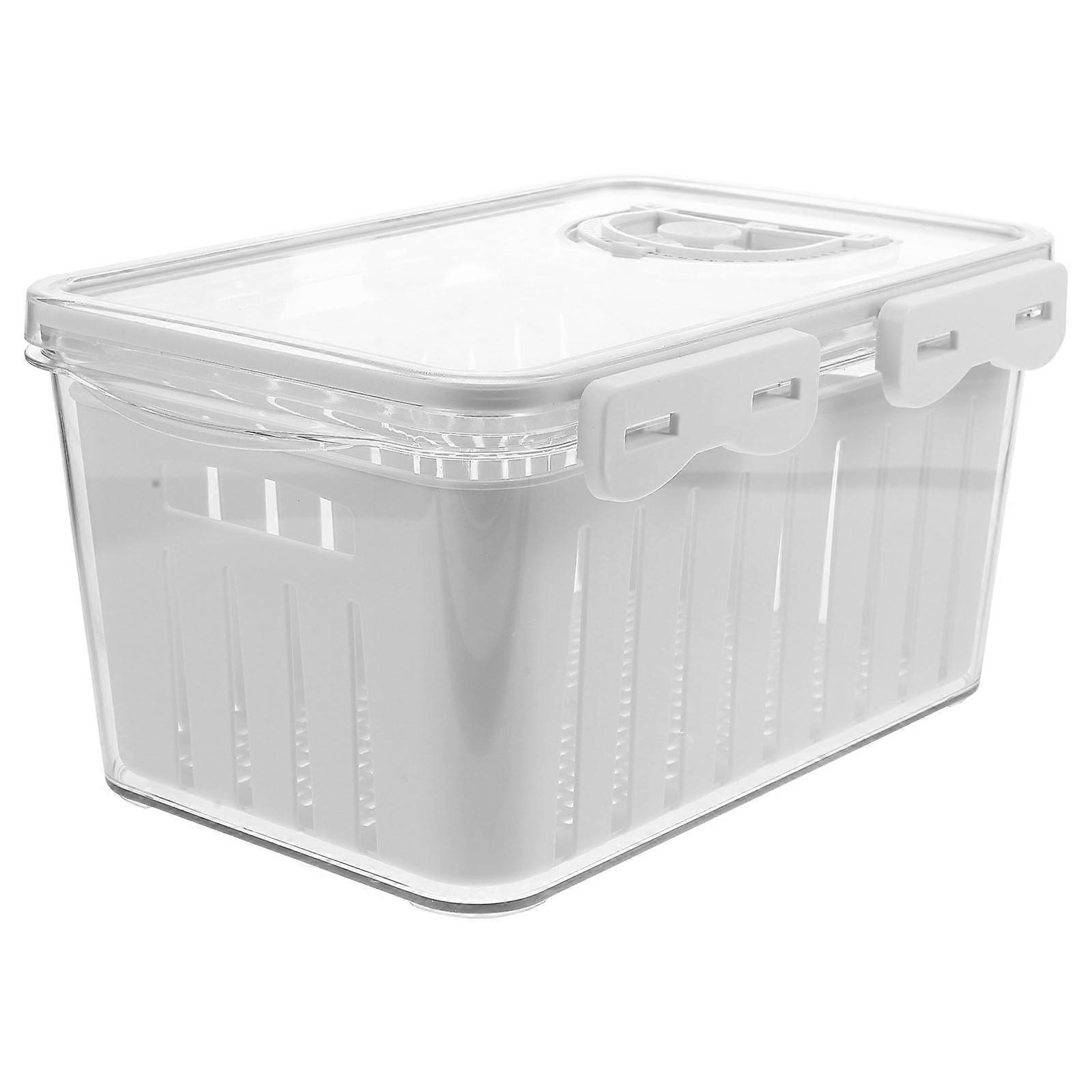Draining Basket Food Storage Container for Fridge – Easy to Clean, Organized Pantry Solution