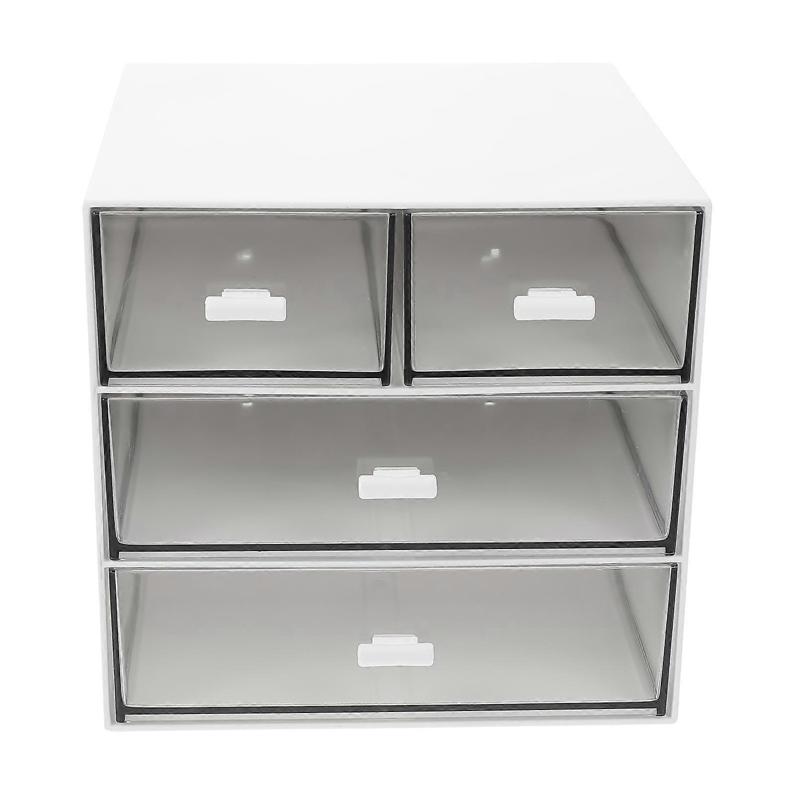 Multi-layer White Desktop Makeup Organizer For Women Keeping Cosmetics Organized In ABS And PP Material 1Set