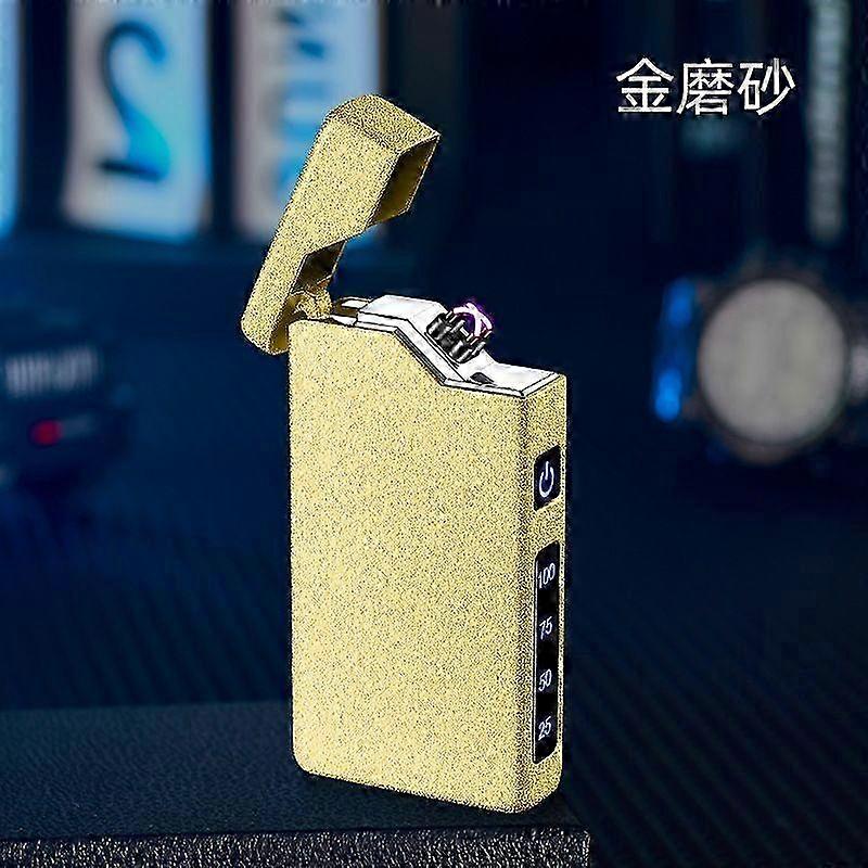 2025 Direct Selling New Metal Type-C Charging Double Fire Arc Windproof Lighter High-Value Men's Igniter Cross-Border
