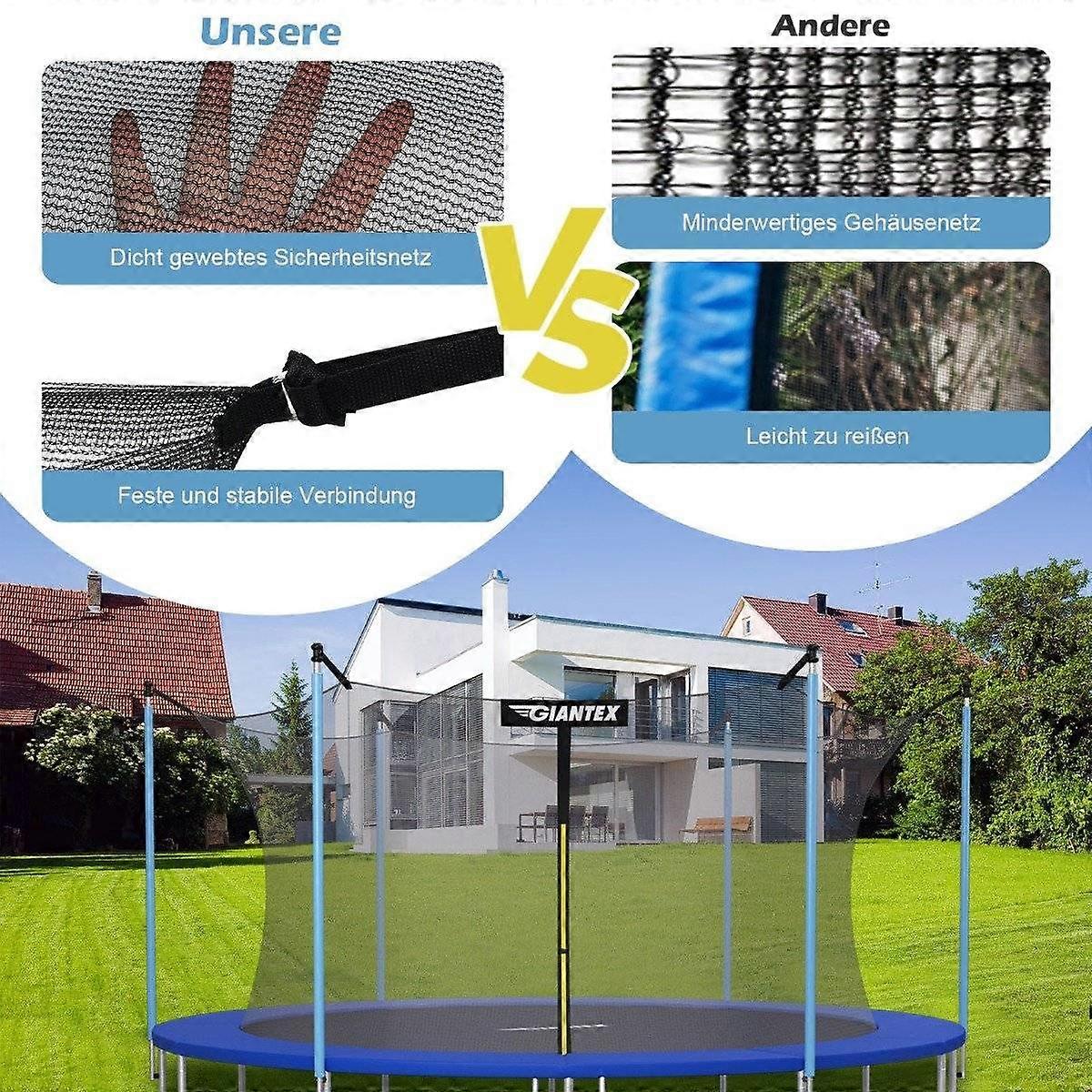 Ø305 cm trampoline safety net inside for garden trampolines black