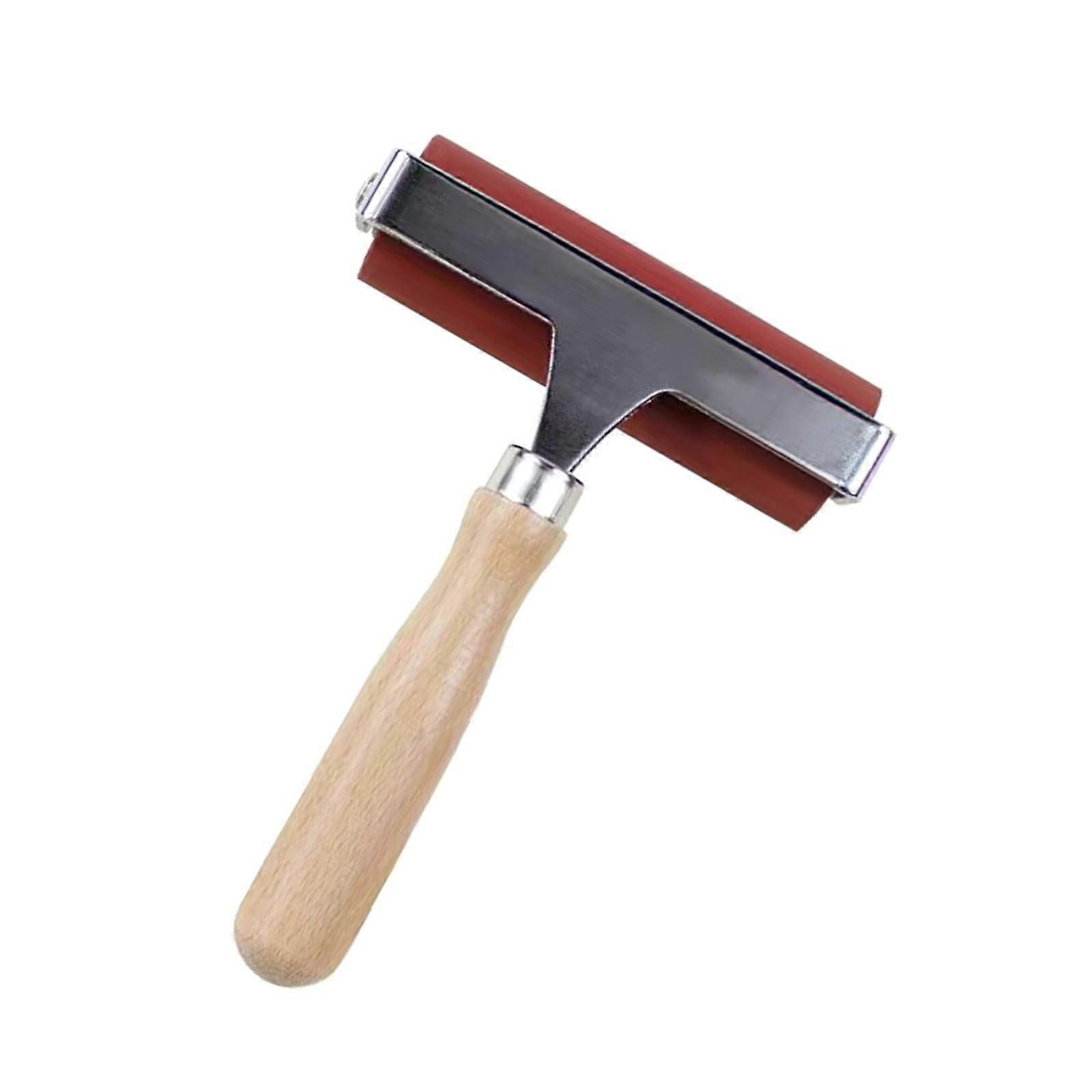1/3pcs Rubber Brayer Roller Craft Wooden Handle Rubber Roller for Printing Making Wallpaper Roller Painting Tool