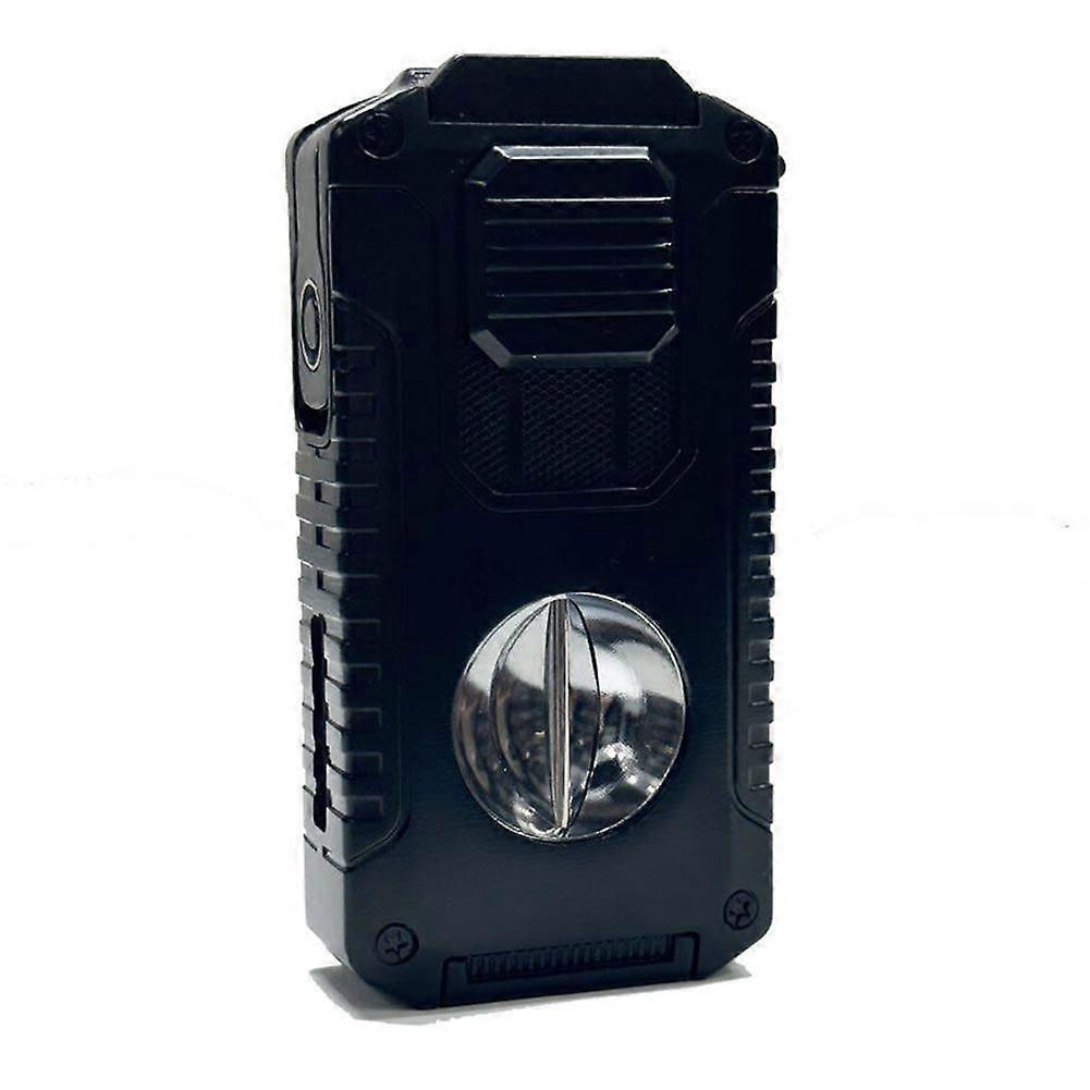 5 in 1 Triple Jet-Flame Torches Lighter with V Cutter Multipurpose Adjustables Butane Lighters Present for Men