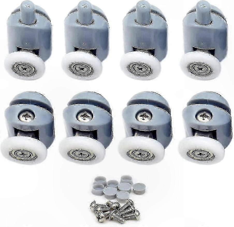8-Pack Sliding Shower Door Rollers, 23mm Replacement Rollers for Bathroom Enclosures