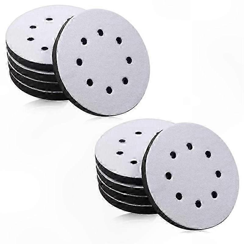 5-Inch Hook and Loop Foam Interface Pads, 8-Hole Sponge Cushion Buffer Backing Pads for Polishing