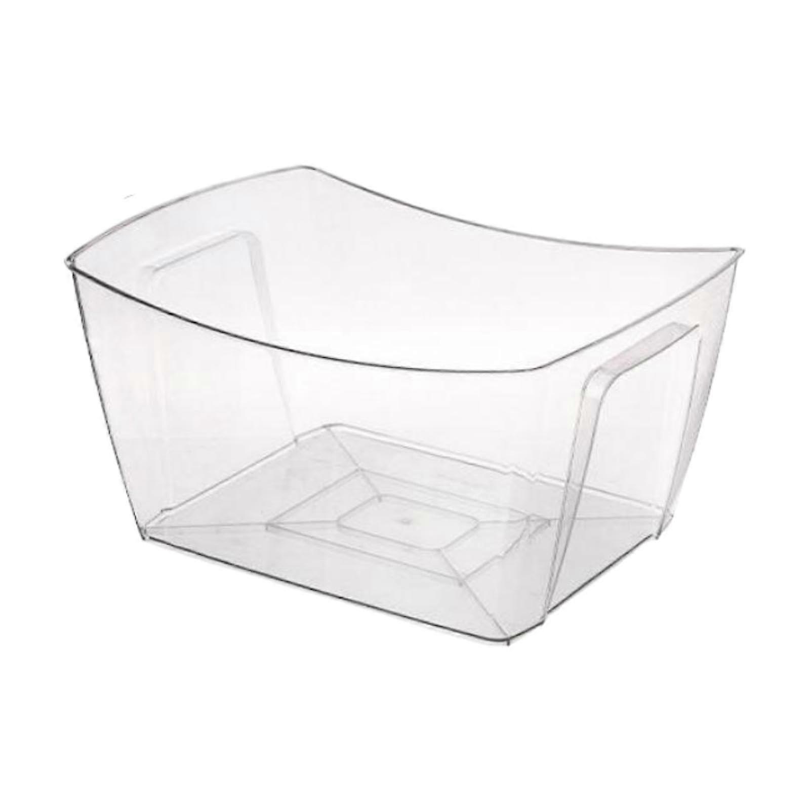 Ice Bucket Wine Chiller Portable Clear Drink Tub Square 12L For Beer Bottles Bar Supplies
