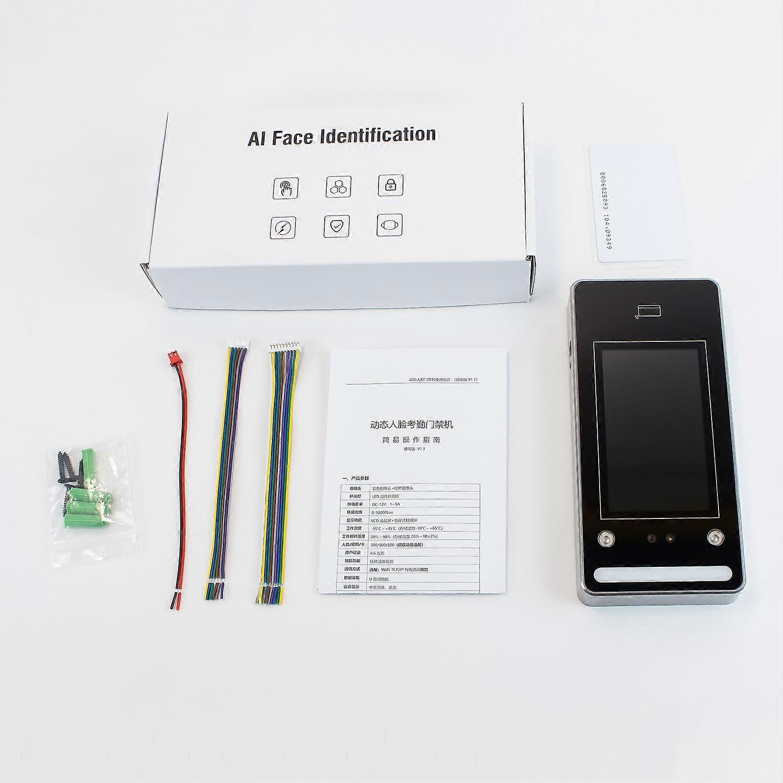 Biometric Time Clock Attendance Machine for Employees Biometric In and Out Punching Support 500pcs Password/500pcs ID Card /500pcs Facial Recognition