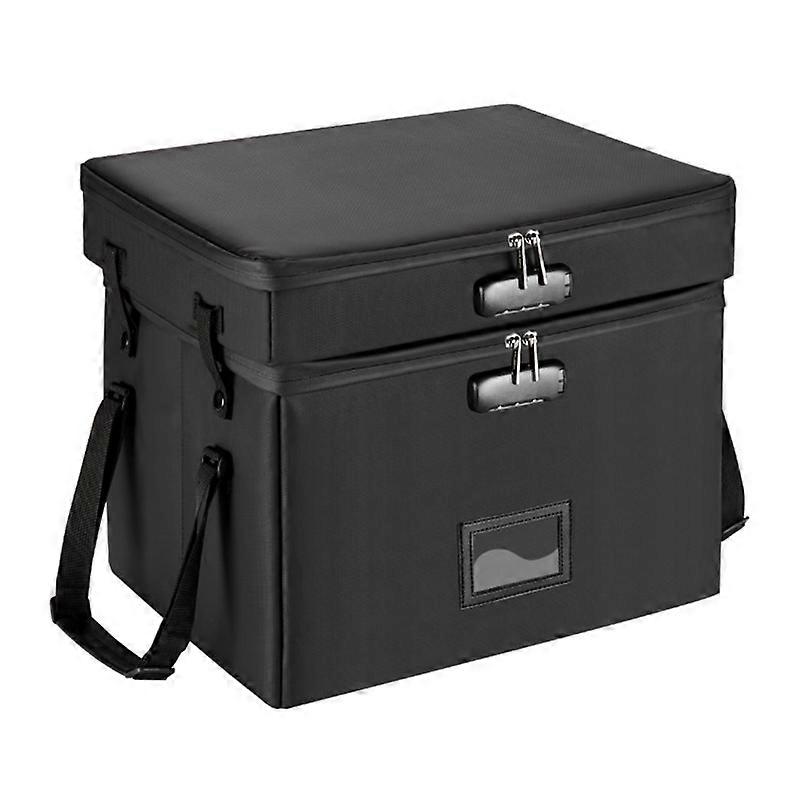 MUIFA Fireproof Document Bag+File Box Collapsible Document Organizer for Letter/Legal Folder