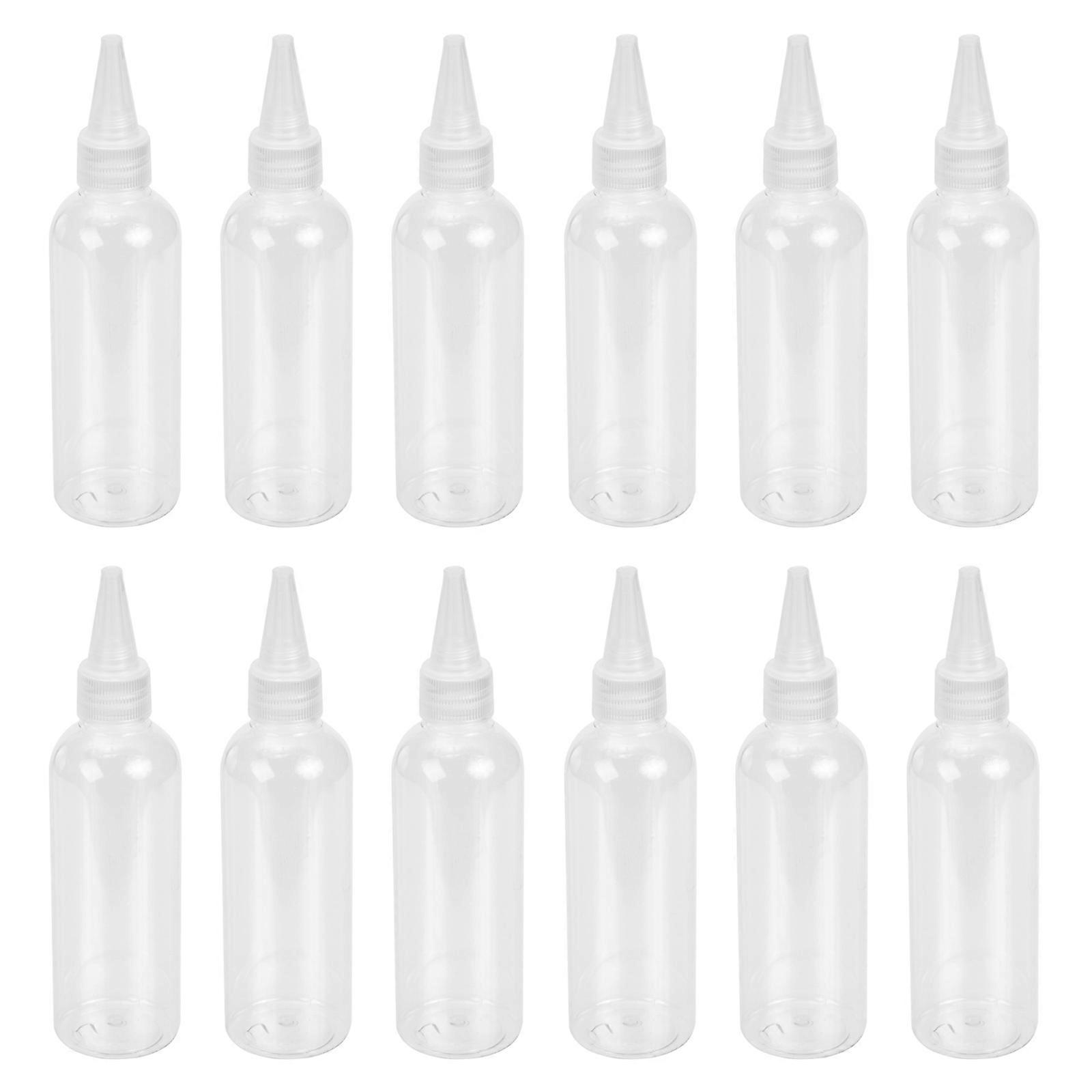 30pcs Refillable Pointed Mouth Bottles 100ml for Hair Dye Color Essential Oils