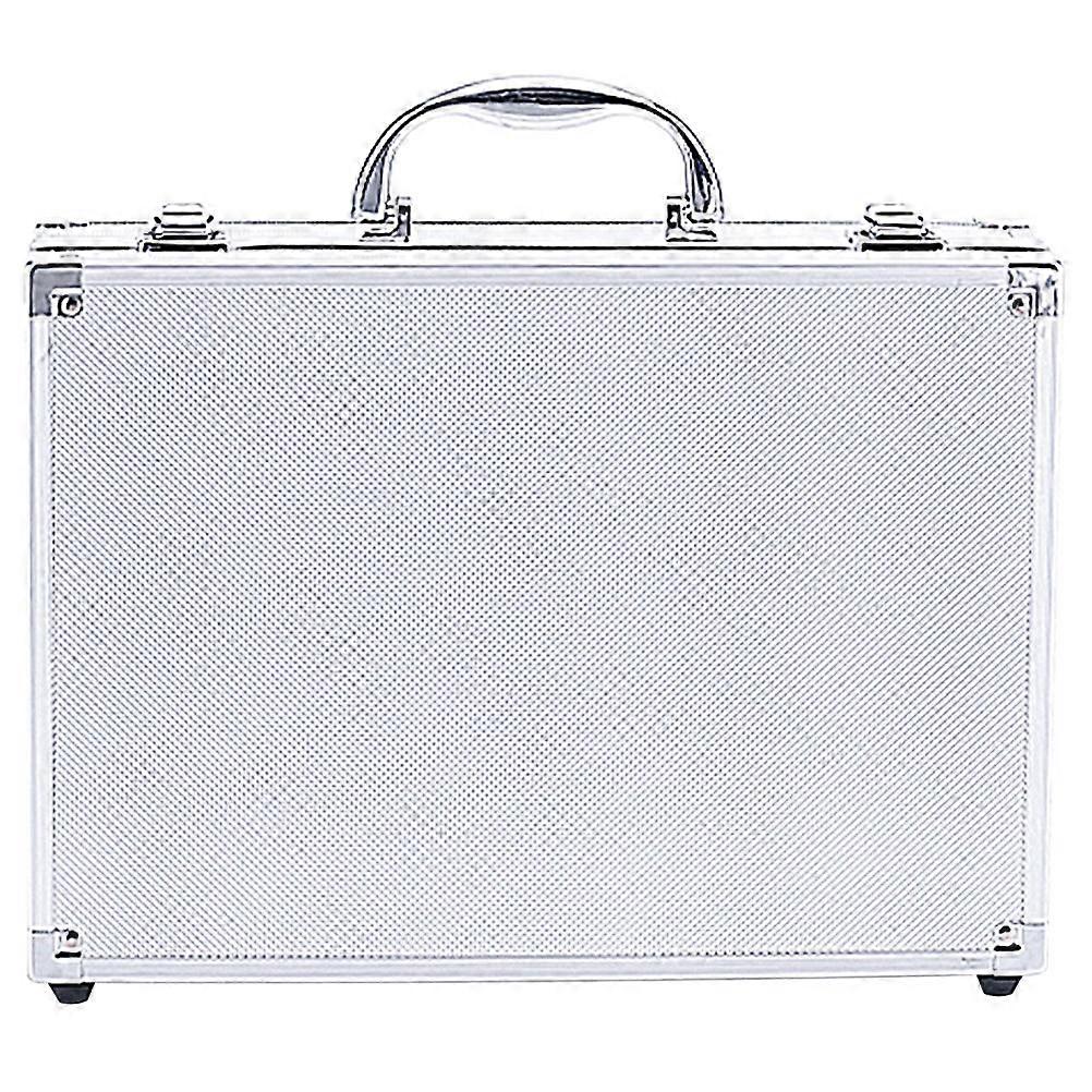 Microphone Portable Storage Box for Outdoor and Travel Use Crafted from Abs Aluminum and Shockproof Cotton with Silver Finish 1Set