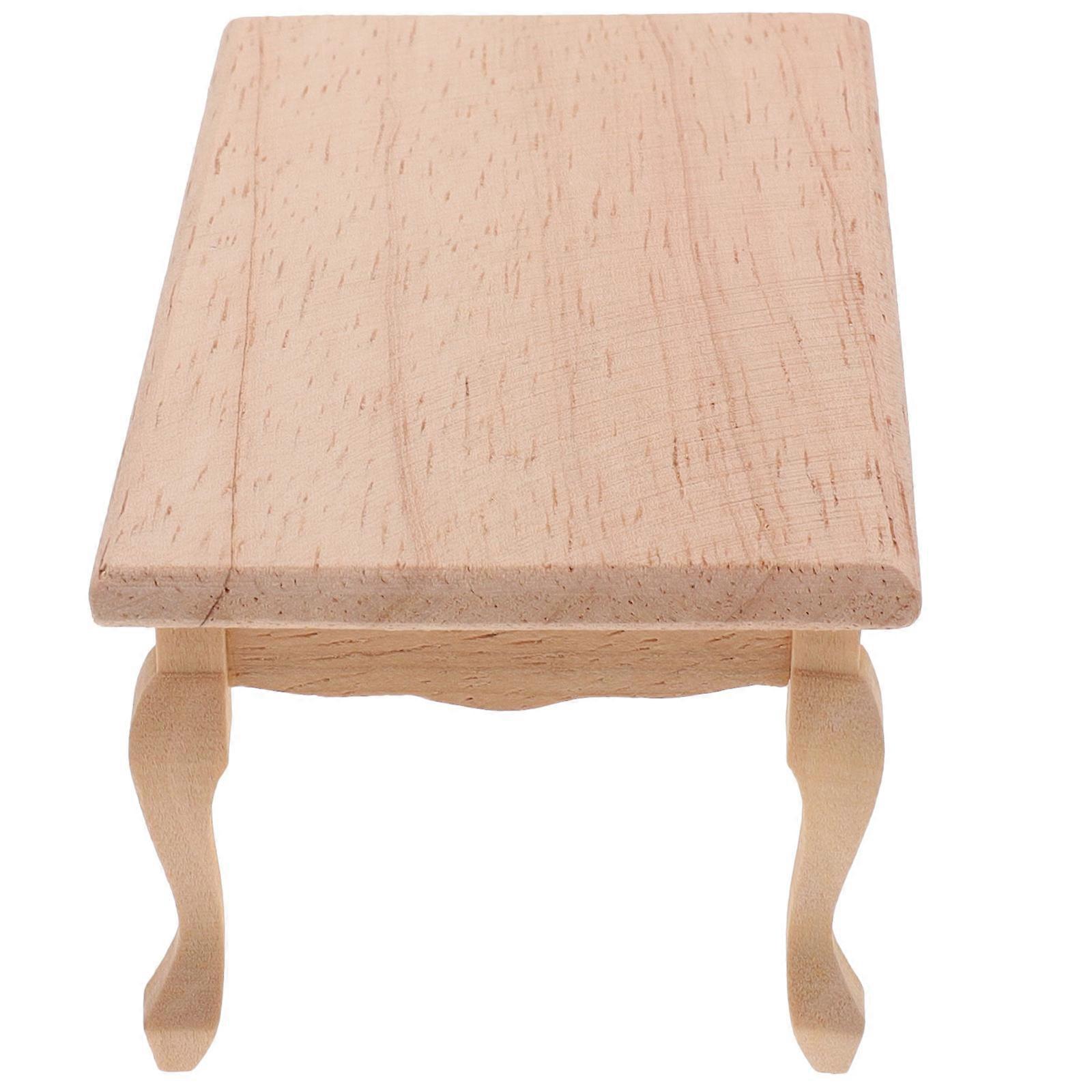 Mini House Tea Table Miniature Furniture Mini House Table Wooden Furniture Toy