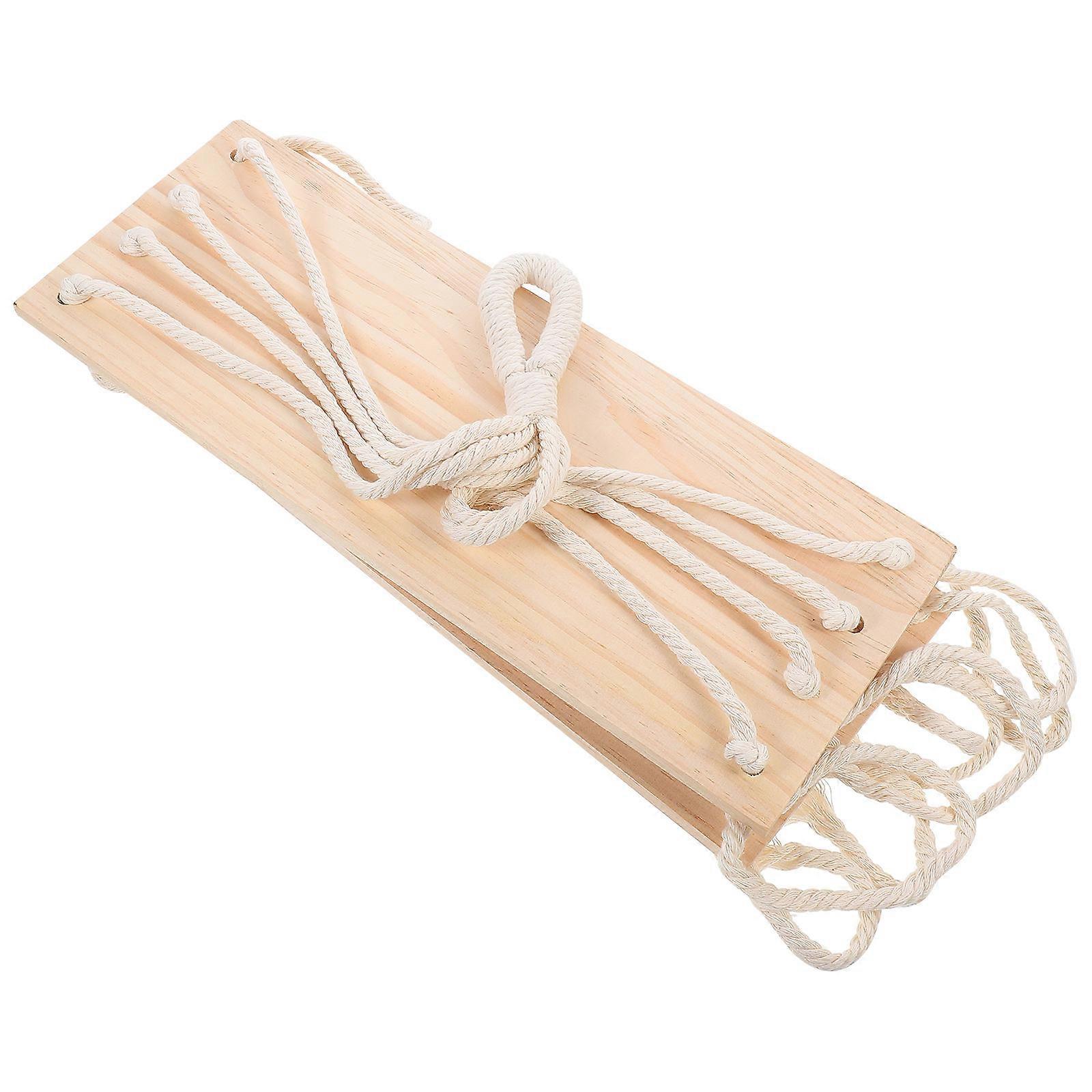 Rope Storage Shelf Wall Hanging for Apartment Beige Decorative Display Rack 1Pack