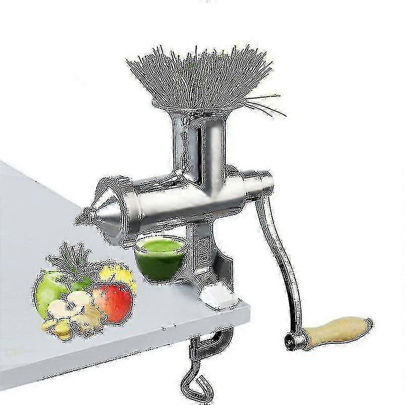 Manuell hvetegressjuicer i rustfritt stål for frukt og grønnsaker - Slow Squeezer Hand Press Extractor
