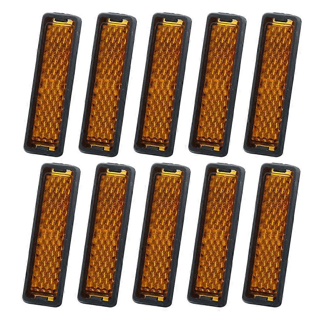 10pcs Reflective Bike Pedal Reflectors with Nylon Shell – Weather Resistant, Easy Installation, Safety Accessory for Night Cycling on Mountain and