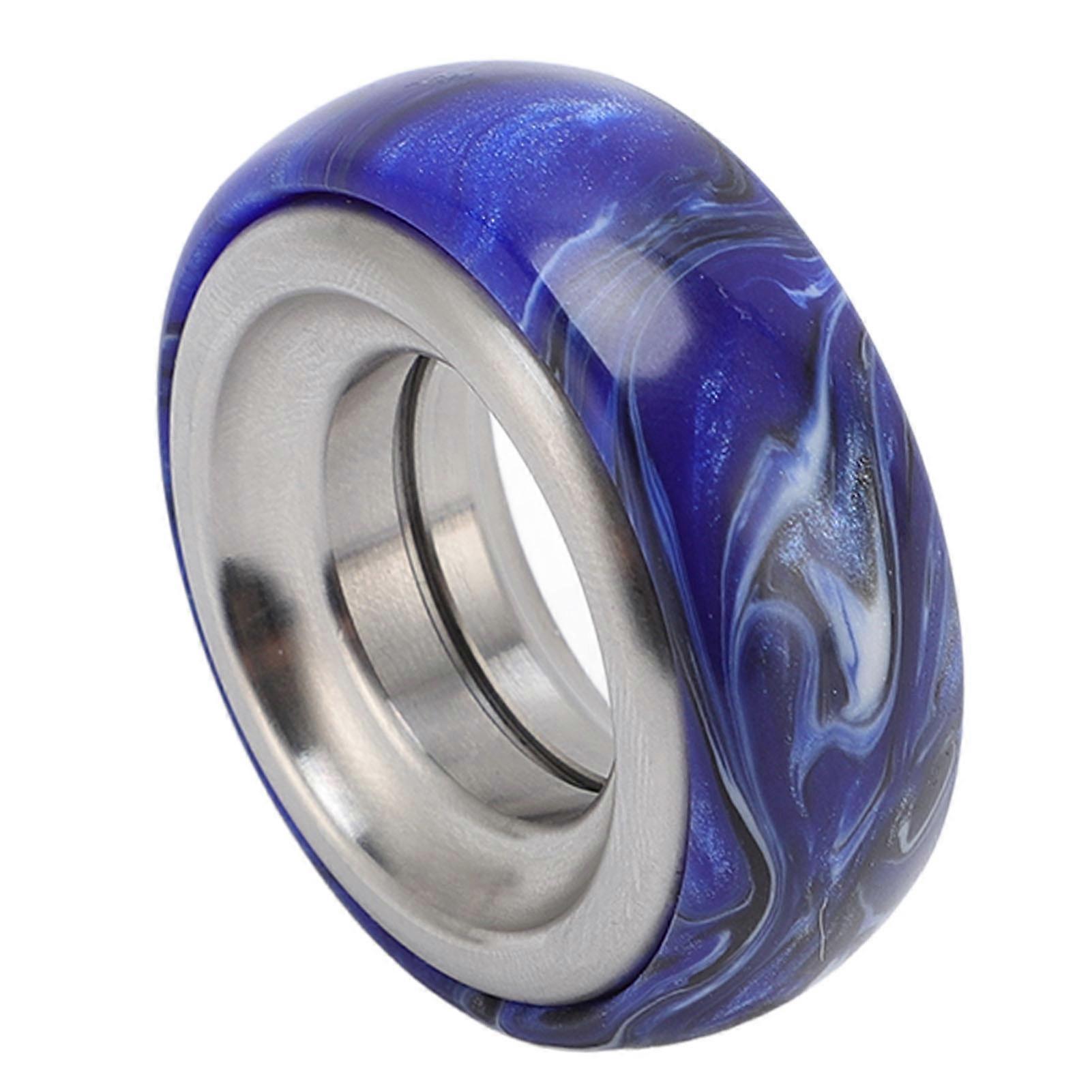 Stainless Steel Finger Ring Slider Clockwise Counterclockwise Toy 3.6x1.2cm