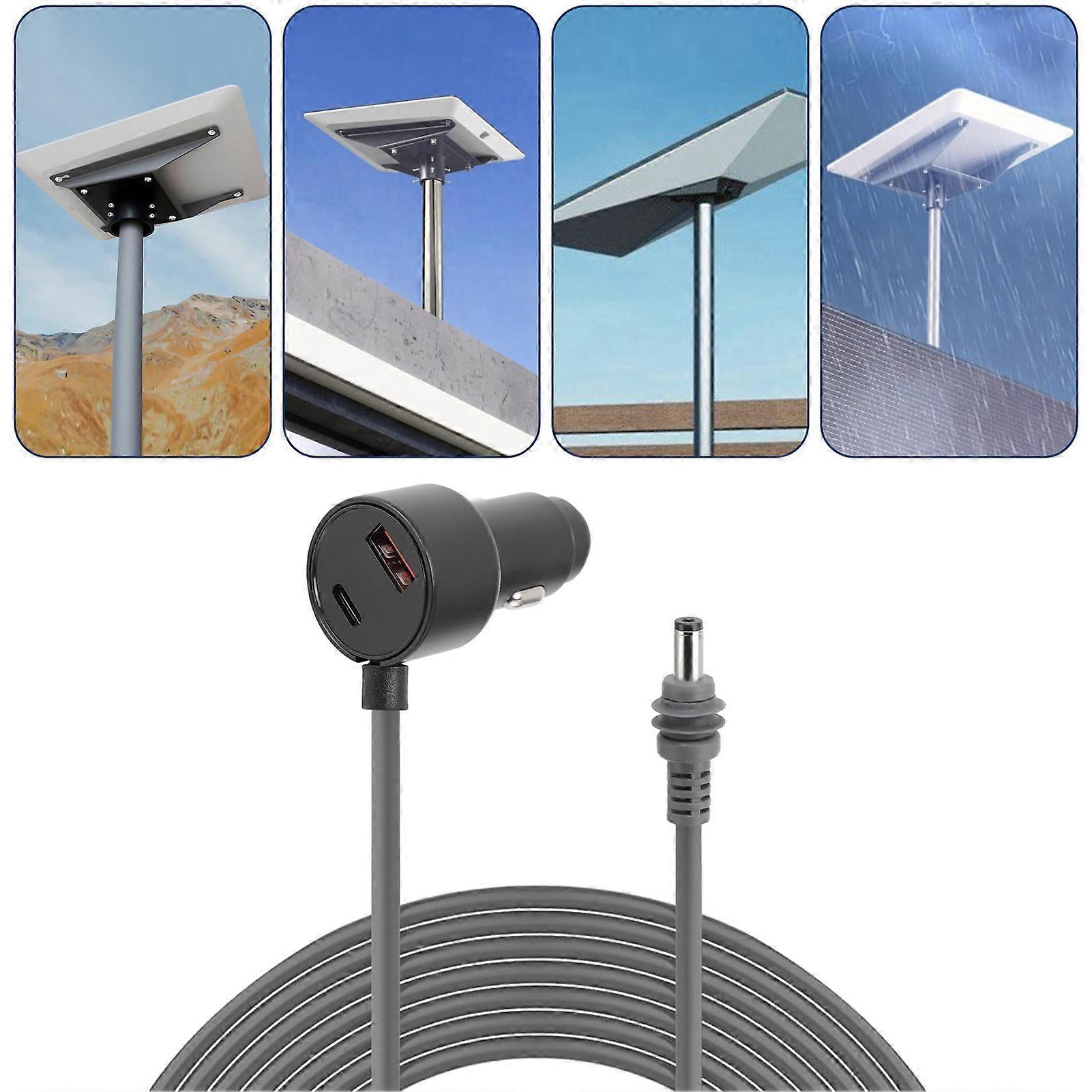 6.5ft 18AWG DC Car Power Cable 12V-48V USB Type C Charging