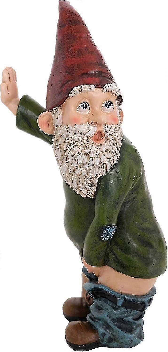 Gnome Statue - 10.3" Tall Polyresin - Willy The Peeing Garden Gnome...