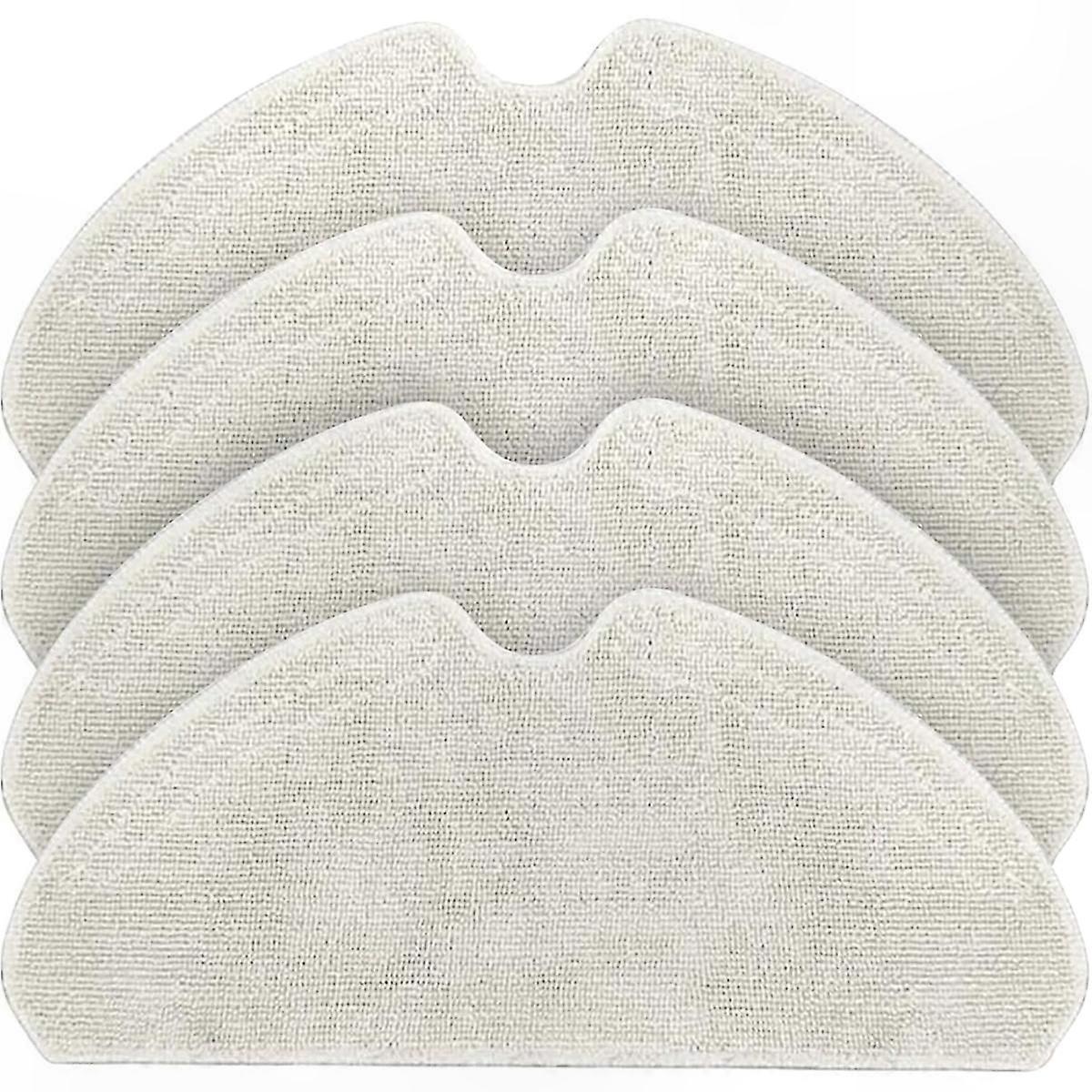 Washable Microfiber Mop Pads for Robotic Vacuums, 4-Pack Reusable Cleaning Cloths Compatible with Select Models