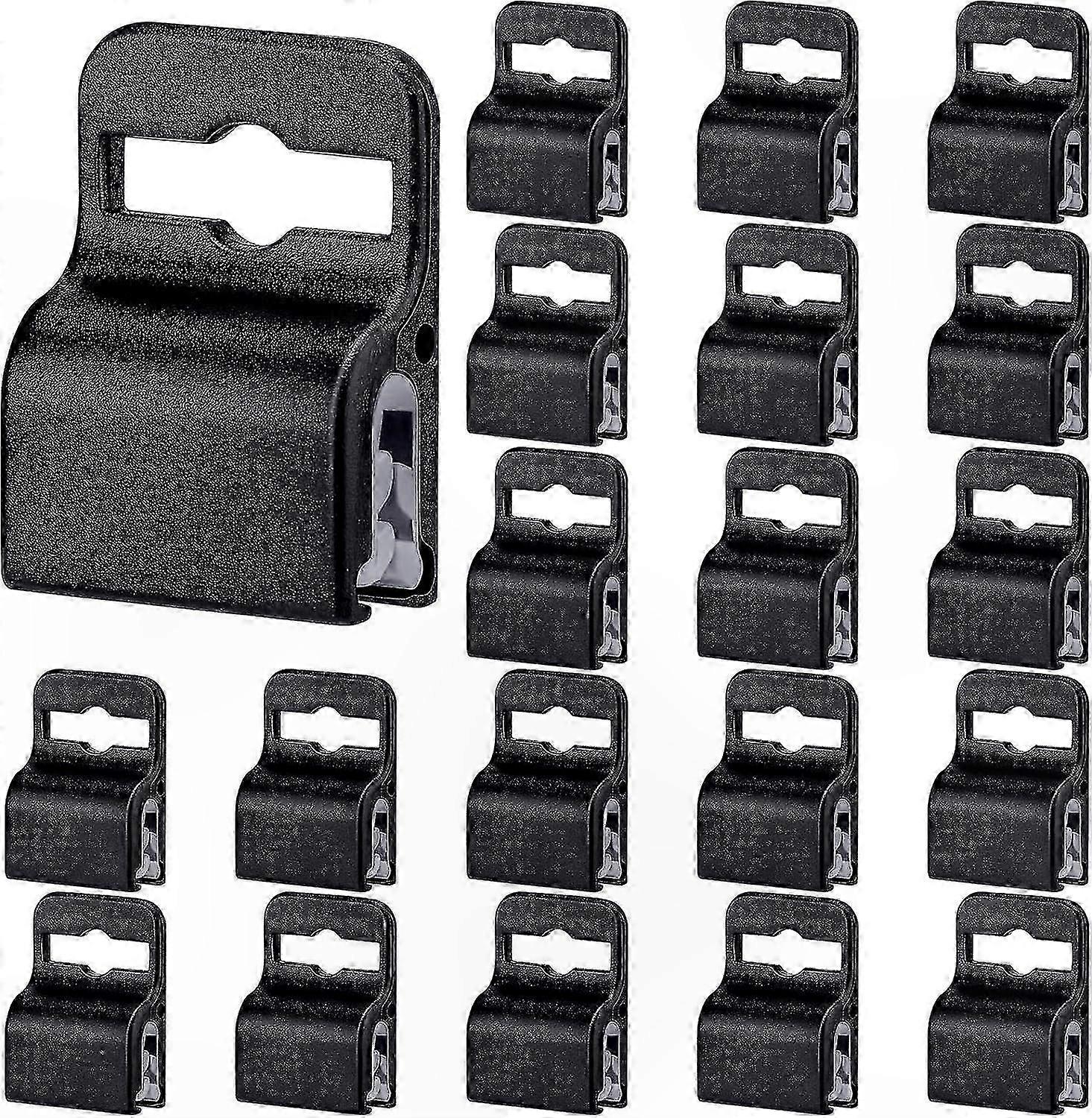 Secure Plastic ID Card Holder with Gripper Clamps for Standard Thickness Badges (20 Pack)