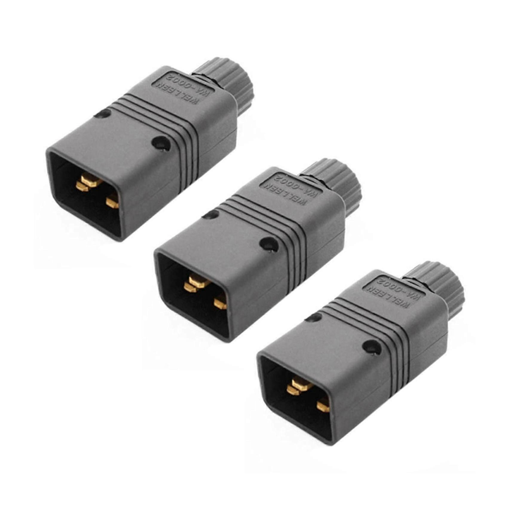 3x USV Power IEC Stecker C20 Stecker Netzkabel Kabel Stecker Rewirable 16A / 250V Nützlich