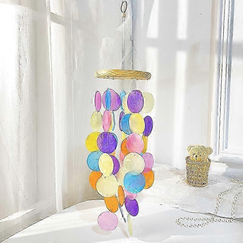 sea glass shell wind chimes outdoor decor