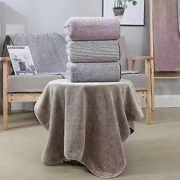 Coral fleece bath towel, made of thick bamboo charcoal fiber, suitable for multiple scenarios
